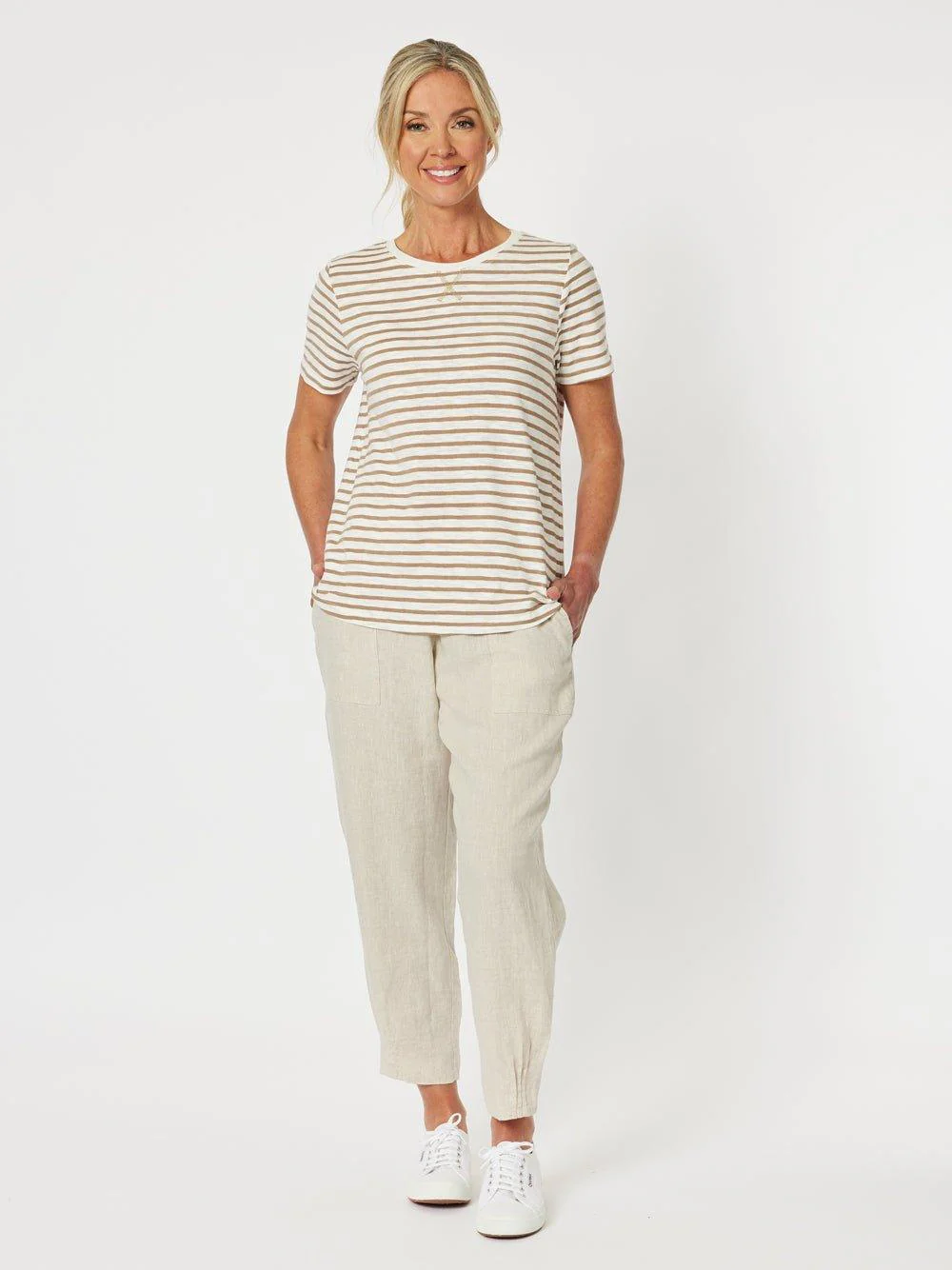 Classic Stripe Tee - Natural - Image 10