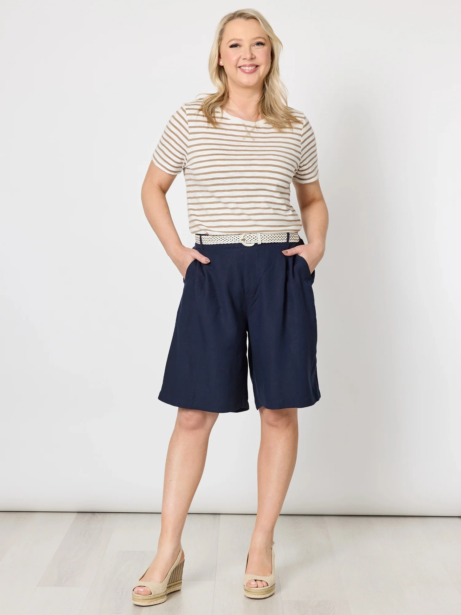 Classic Stripe Tee - Natural - Image 11
