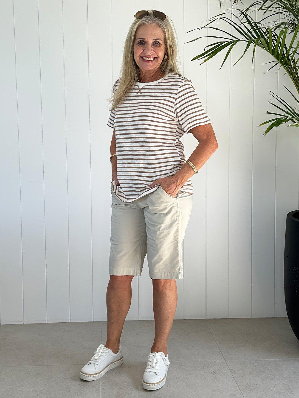 Classic Stripe Tee - Natural - Image 12
