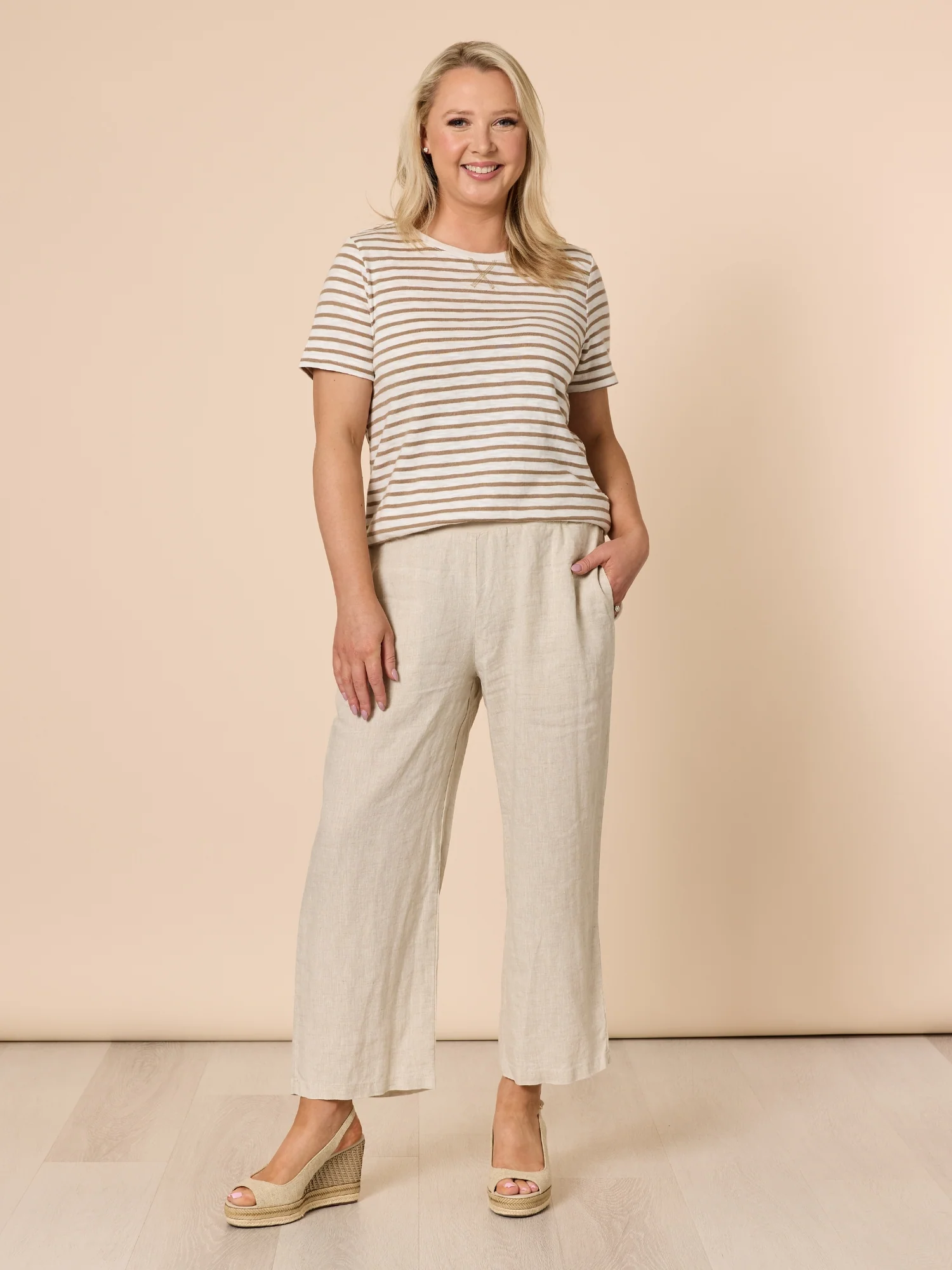 Classic Stripe Tee - Natural - Image 4