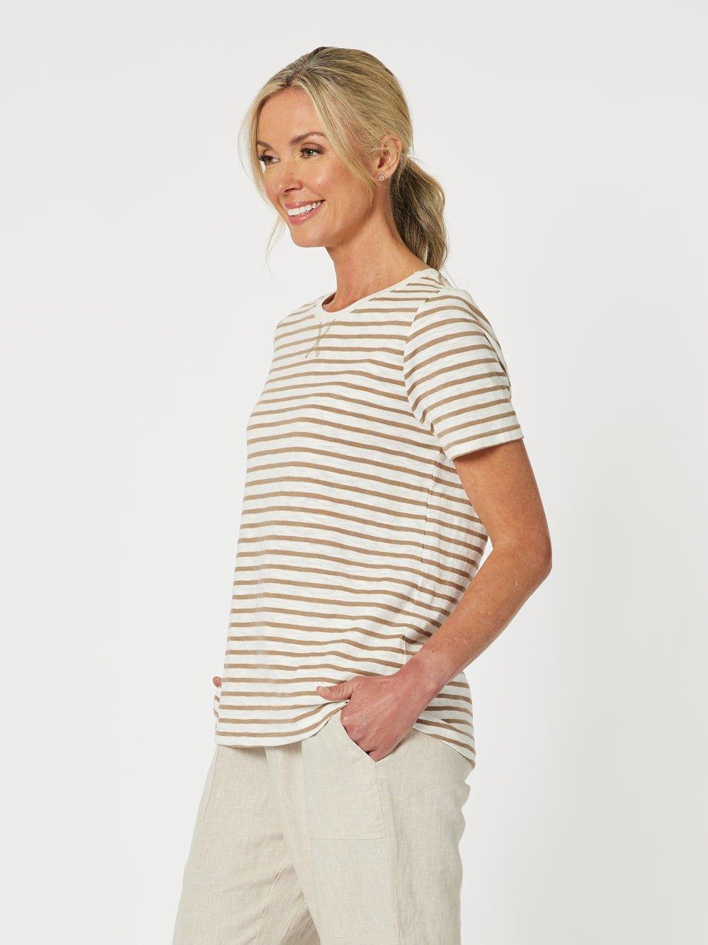 Classic Stripe Tee - Natural - Image 5