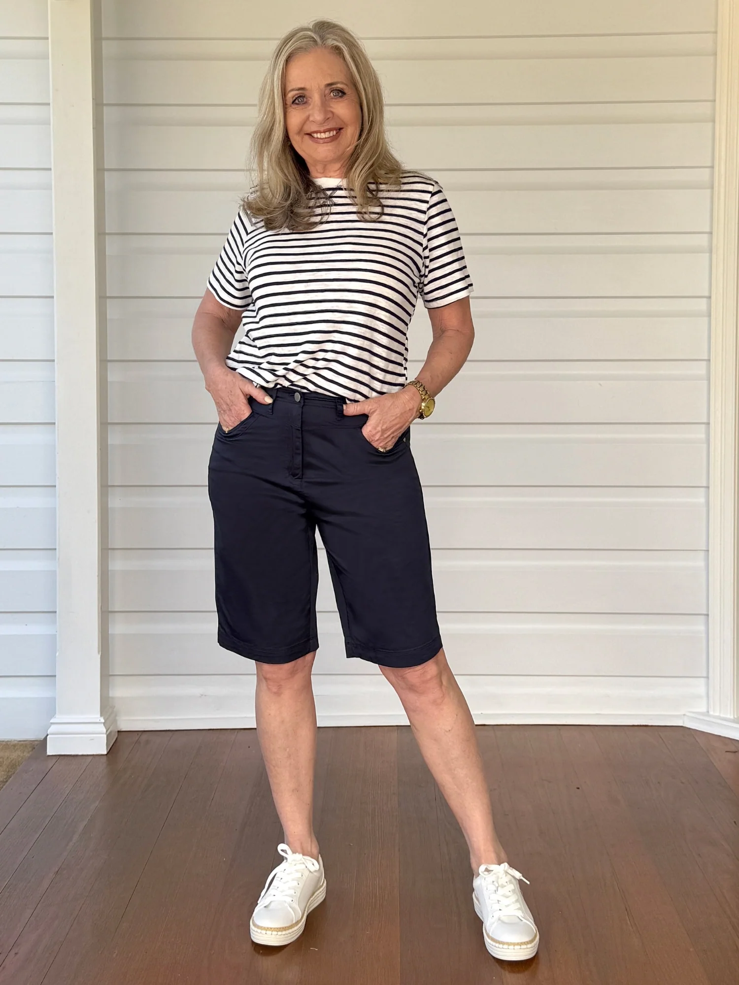 Classic Stripe T-shirt - Navy - Image 11