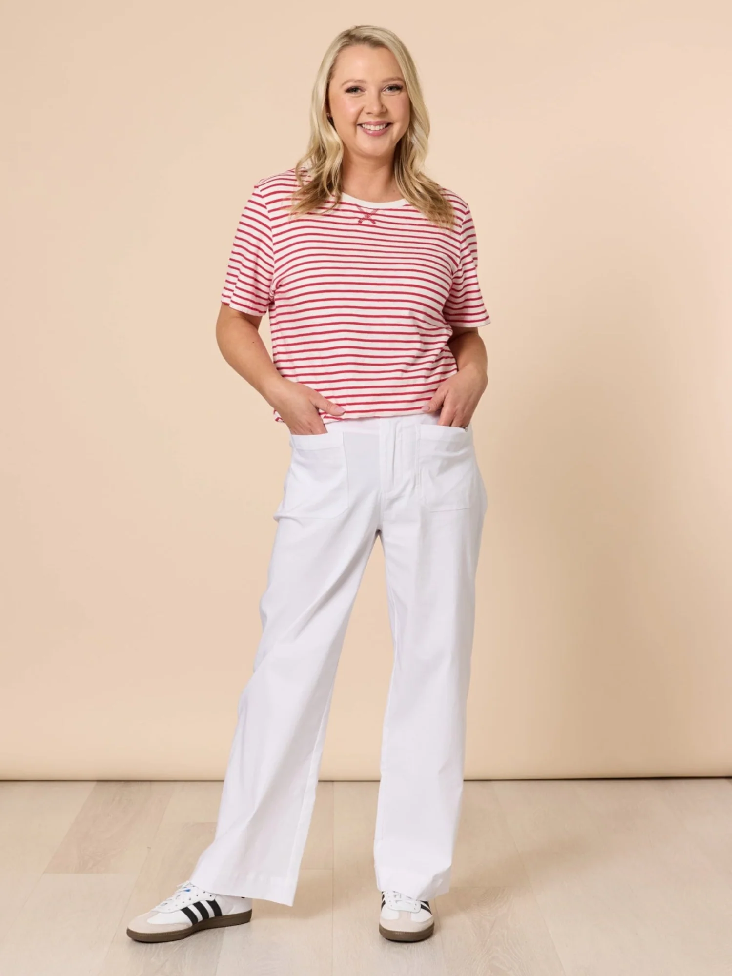 Classic Stripe Tee - Red/White - Image 10