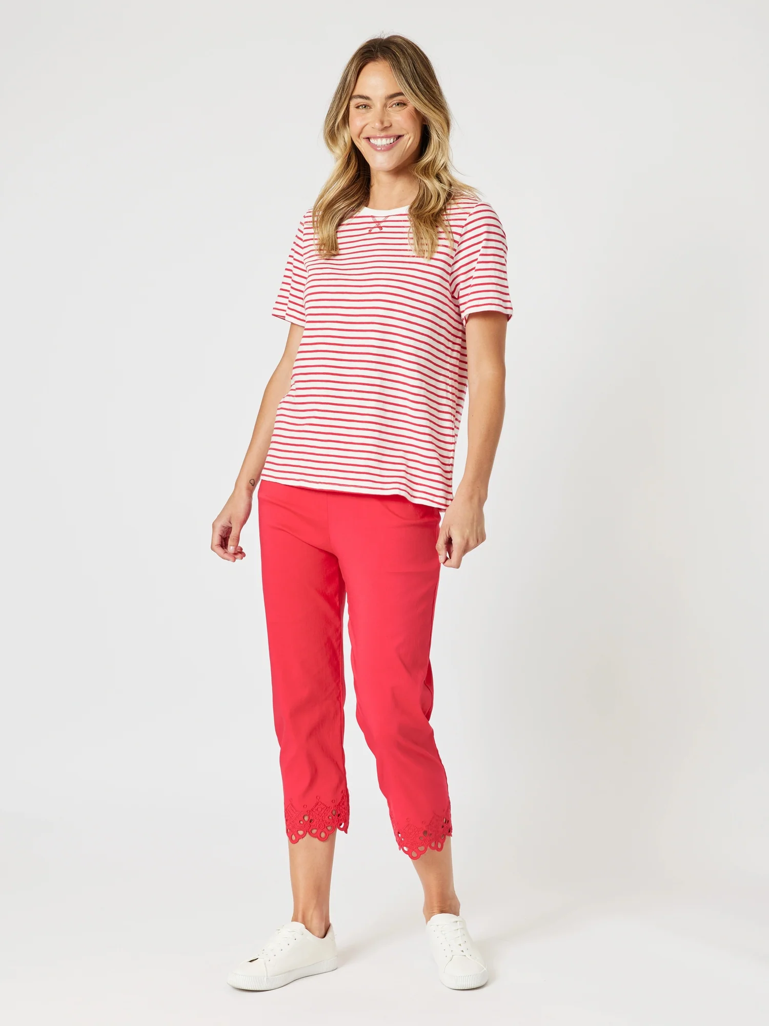 Classic Stripe Tee - Red/White - Image 11