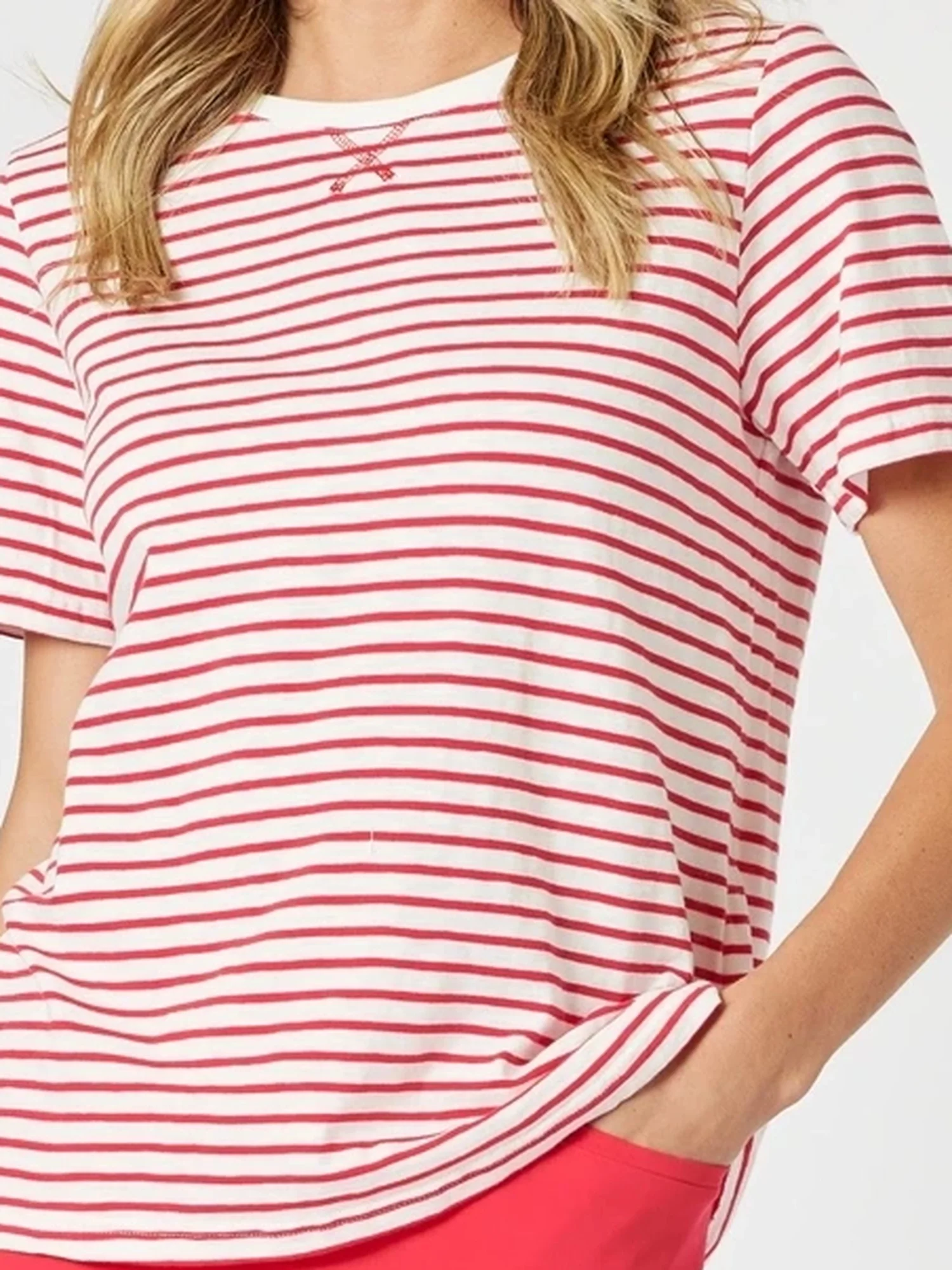 Classic Stripe Tee - Red/White - Image 5
