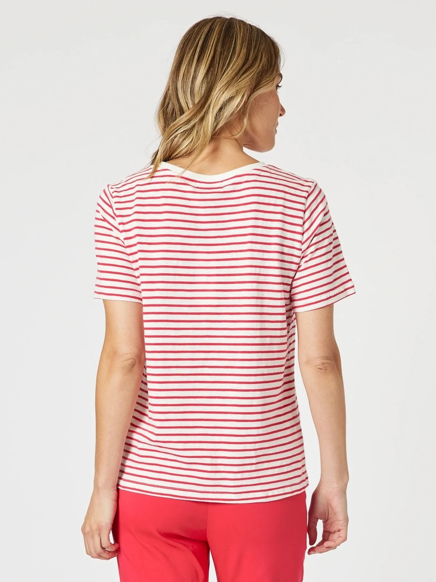Classic Stripe Tee - Red/White - Image 6