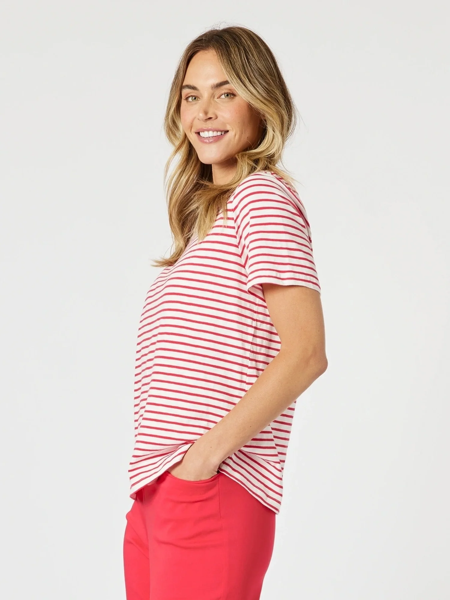 Classic Stripe Tee - Red/White - Image 7