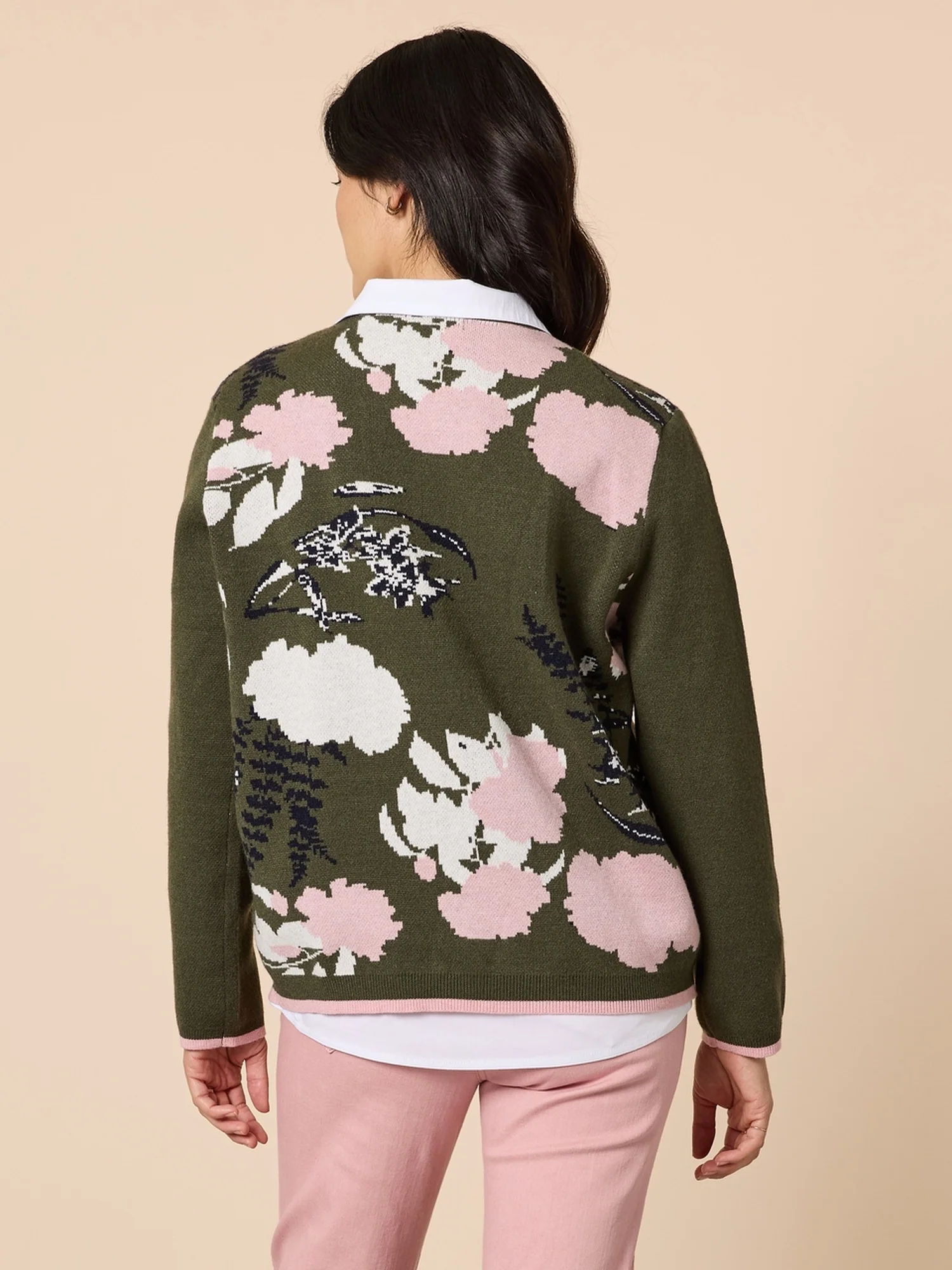 Colorado Floral Print Knit Jumper - Khaki Multi - Image 4