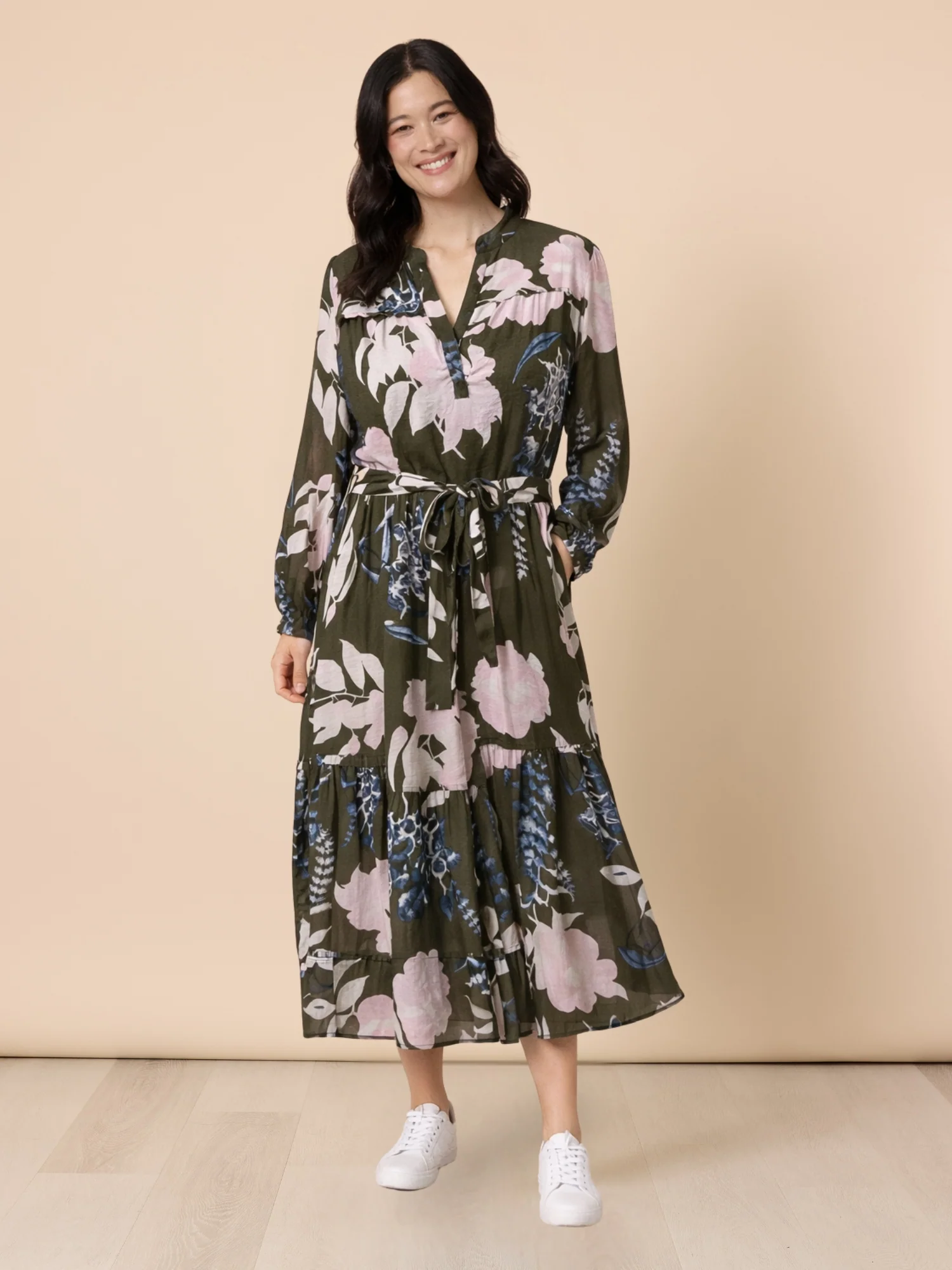 Colorado Floral Print Dress - Khaki Multi - Image 2