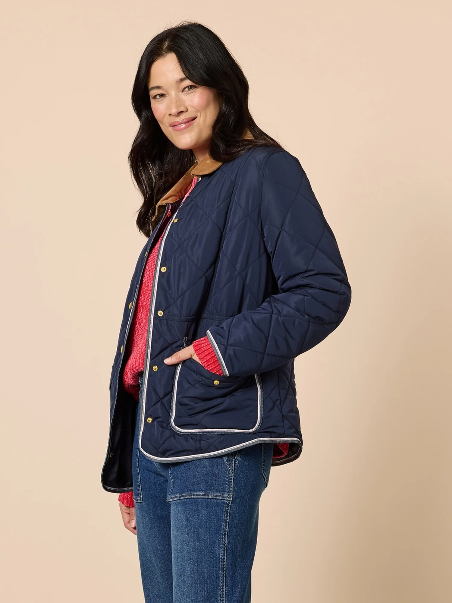 Colorado Quilted Jacket - Navy - Image 3