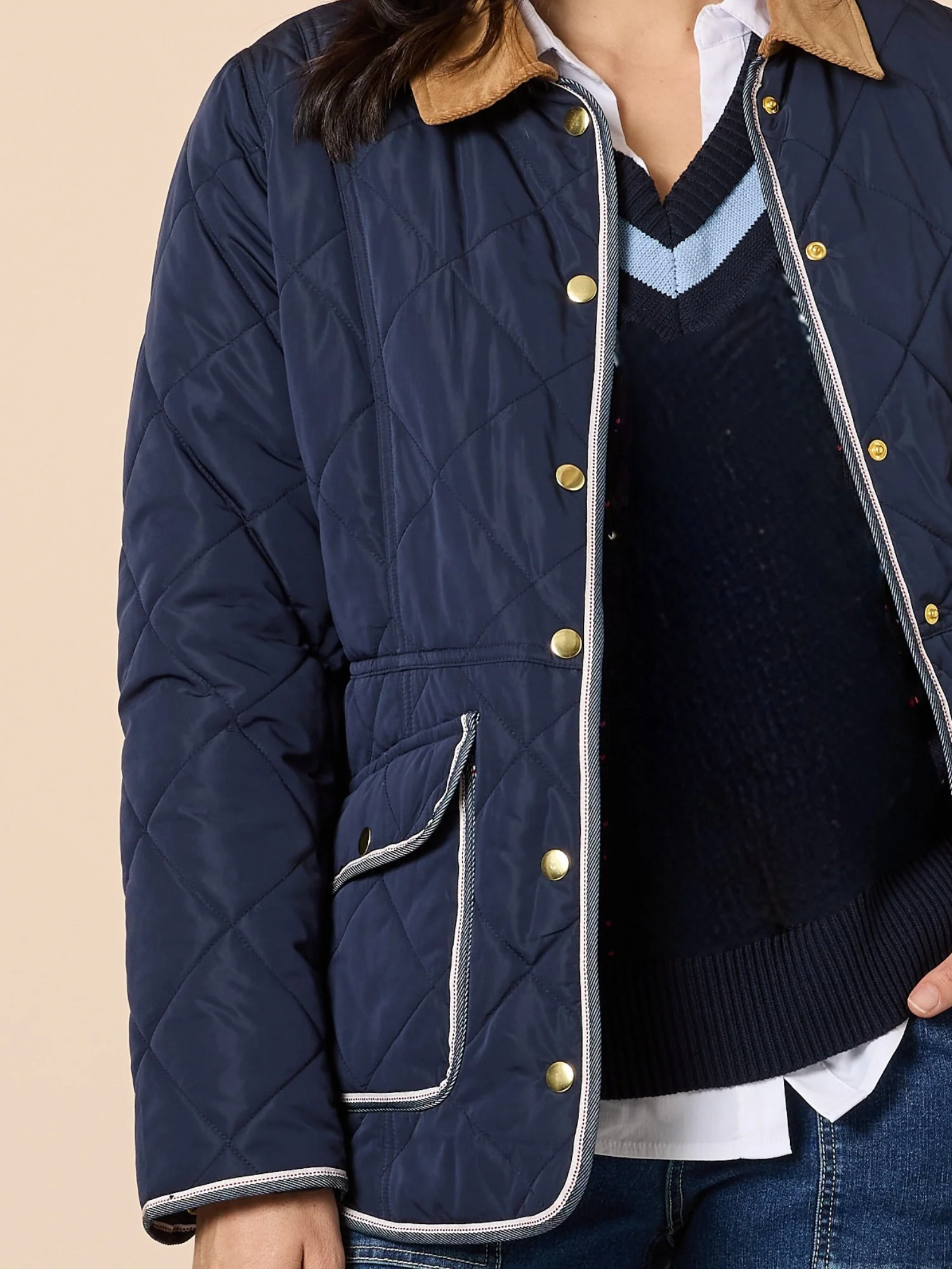 Colorado Quilted Jacket - Navy - Image 6