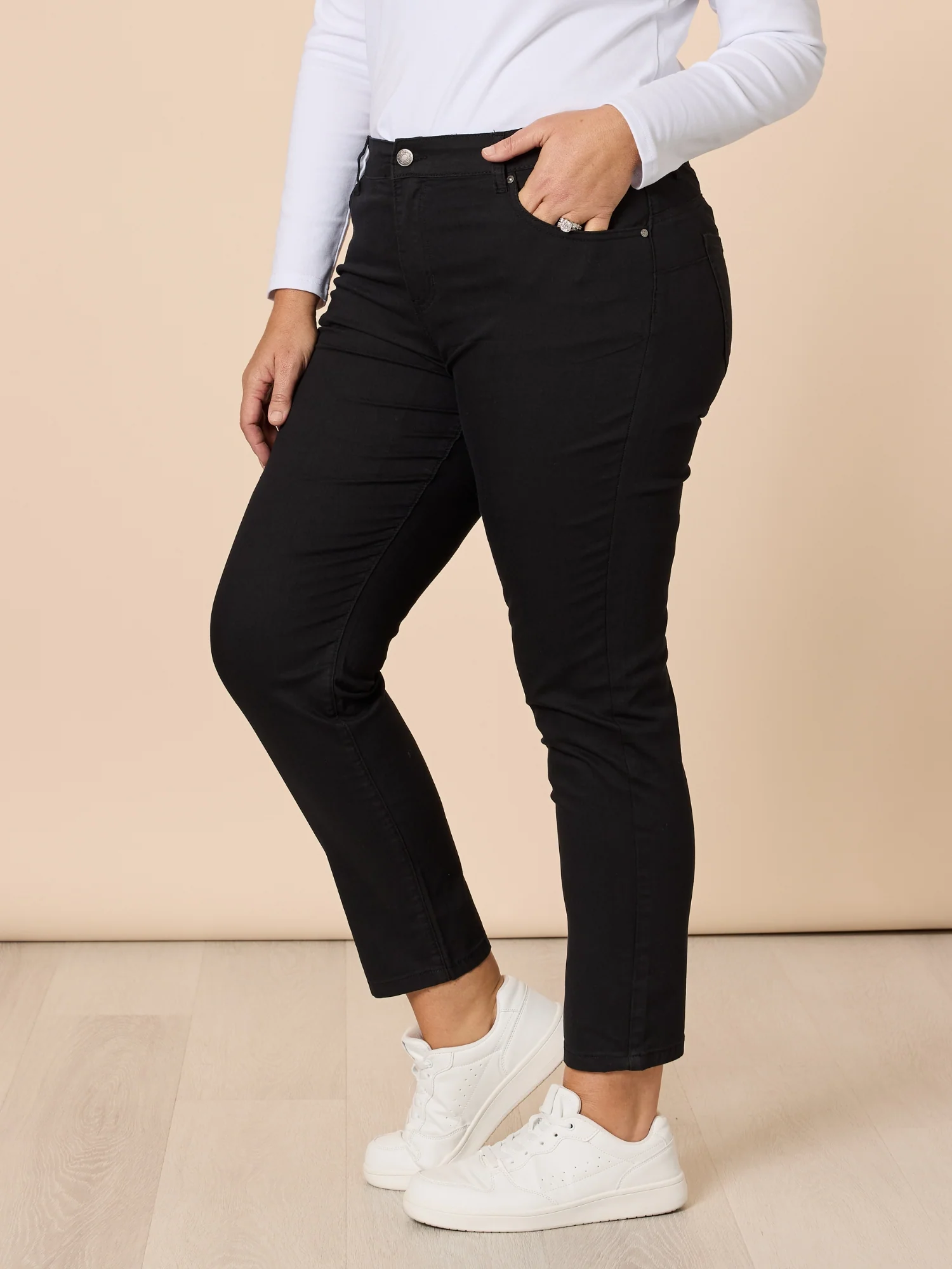 Coloured Marvel Denim Jean - Black - Image 6