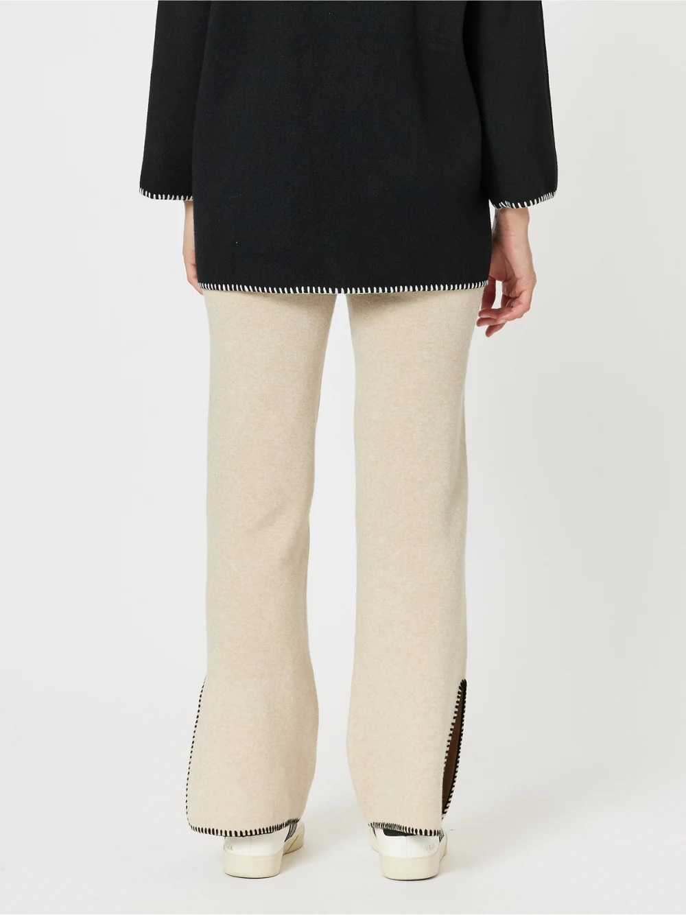 Cosy Split Hem Pant - Natural - Image 3