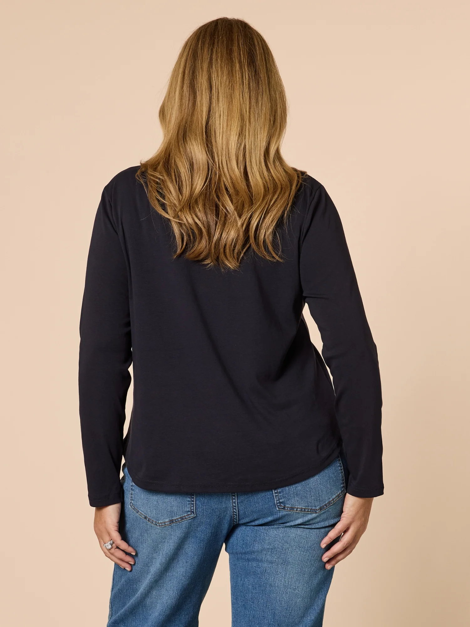 Heritage Long Sleeve Top - Navy - Image 7
