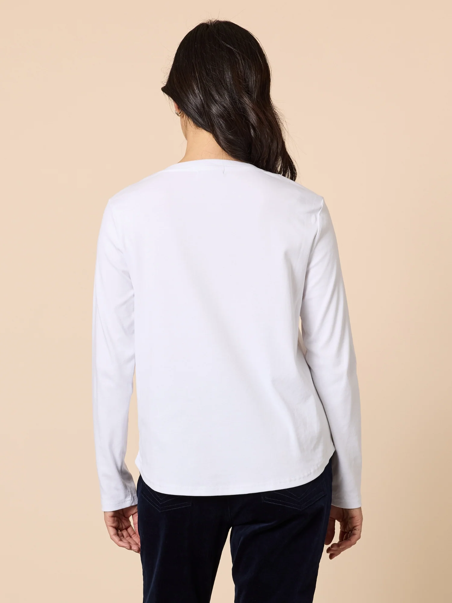Heritage Long Sleeve Top - White - Image 4