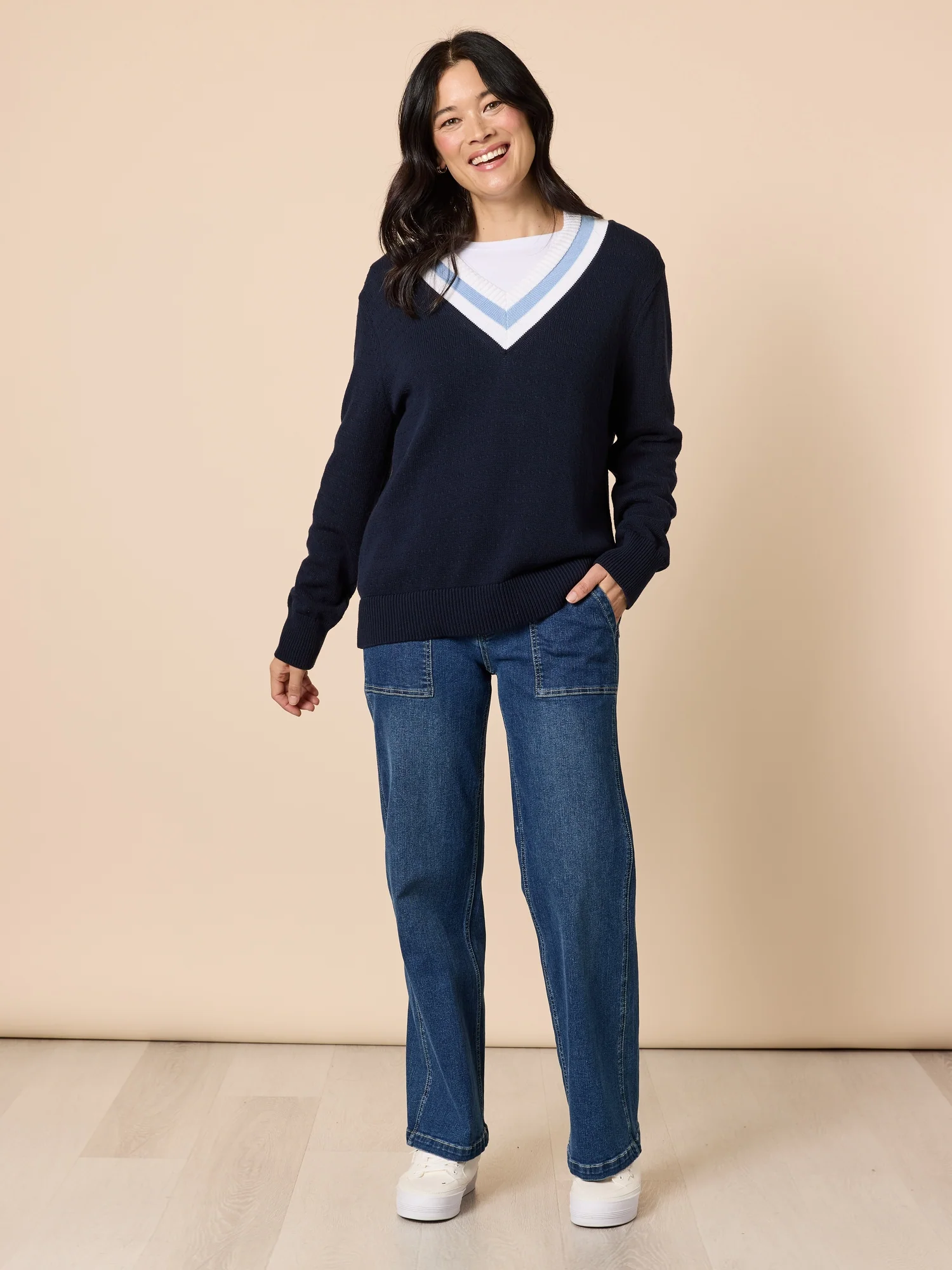 Heritage Long Sleeve Top - White - Image 6