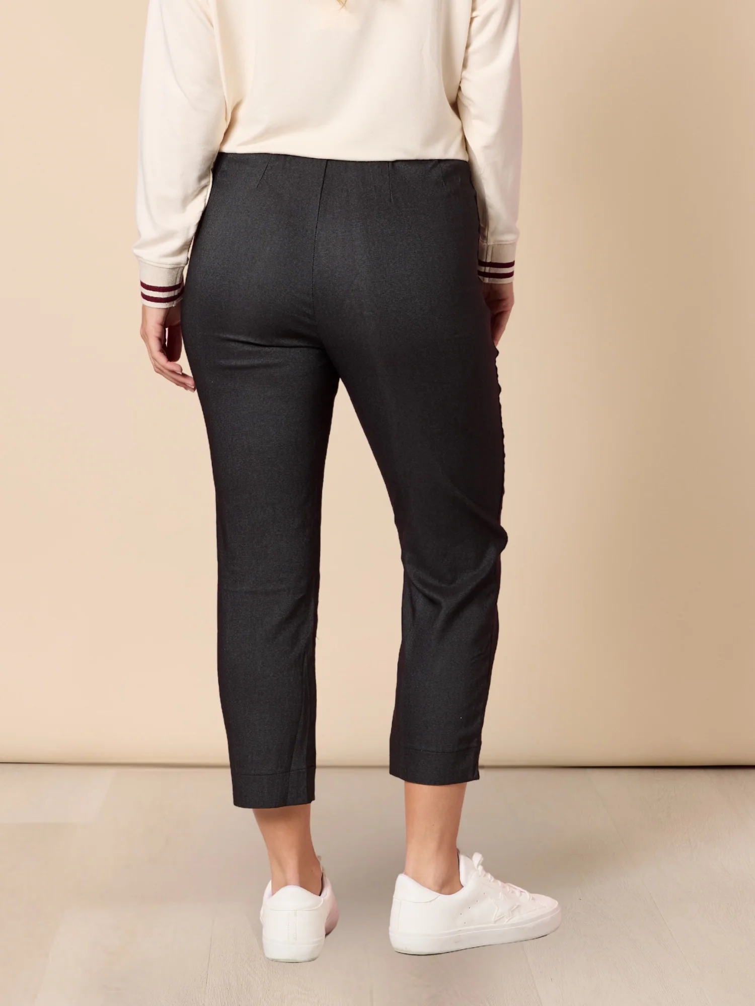Zara Stretch Pant - Charcoal - Image 3