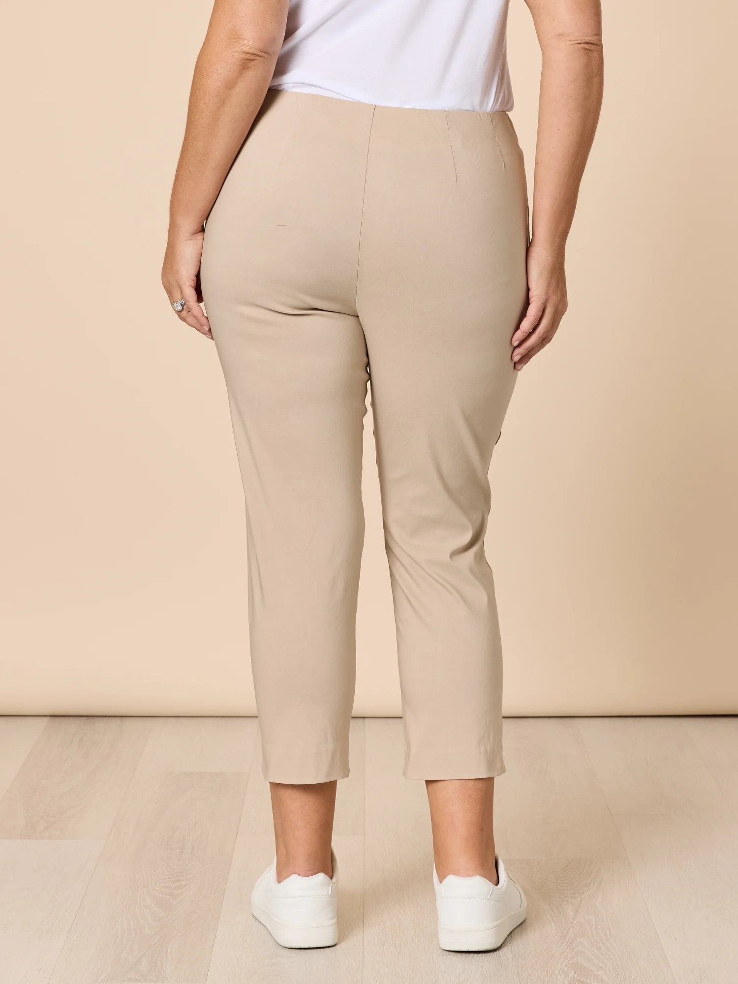 Zara Stretch Pant - Natural - Image 4