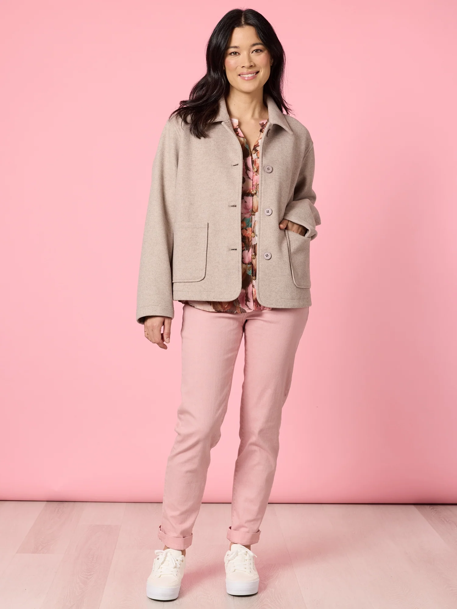 Dakota Floral Print Sheer Top - Blush Multi - Image 7