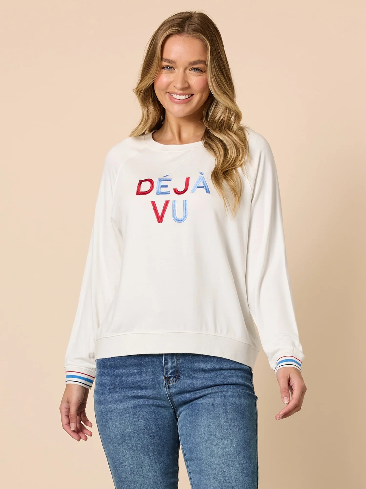 Deja Vu Embroidered Top - Ivory