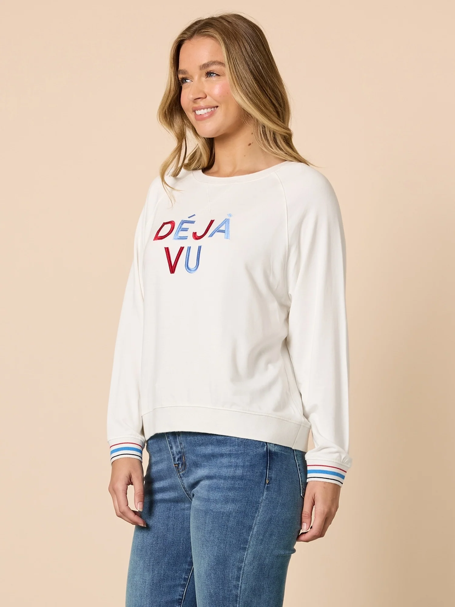 Deja Vu Embroidered Top - Ivory - Image 4