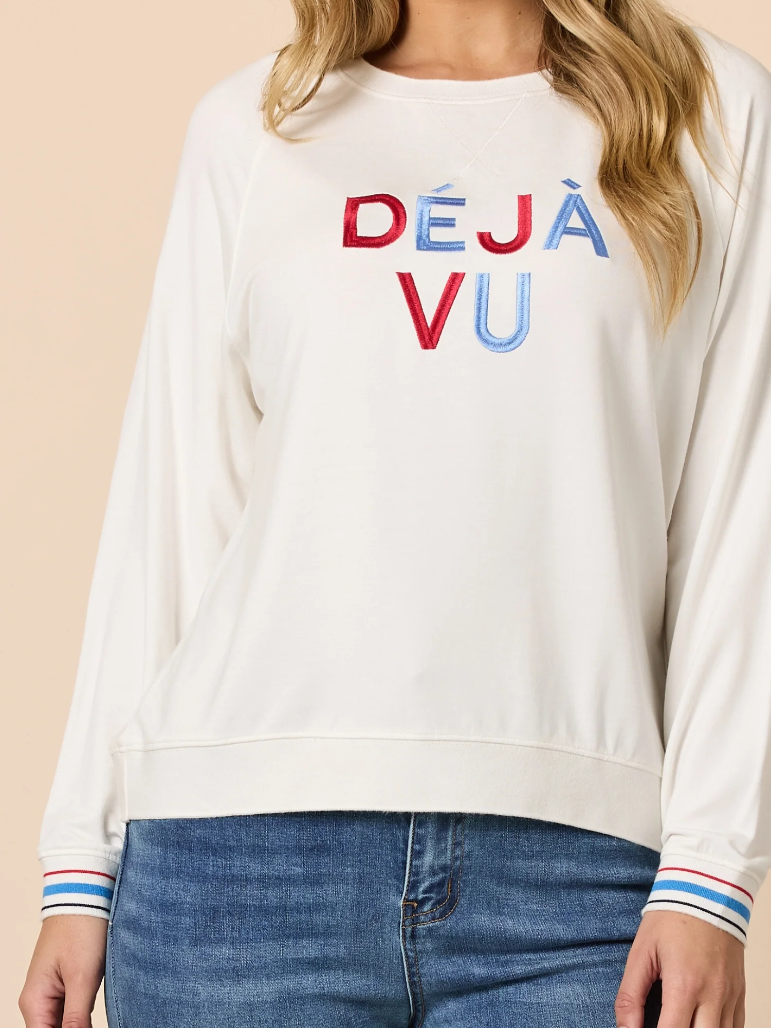 Deja Vu Embroidered Top - Ivory - Image 6