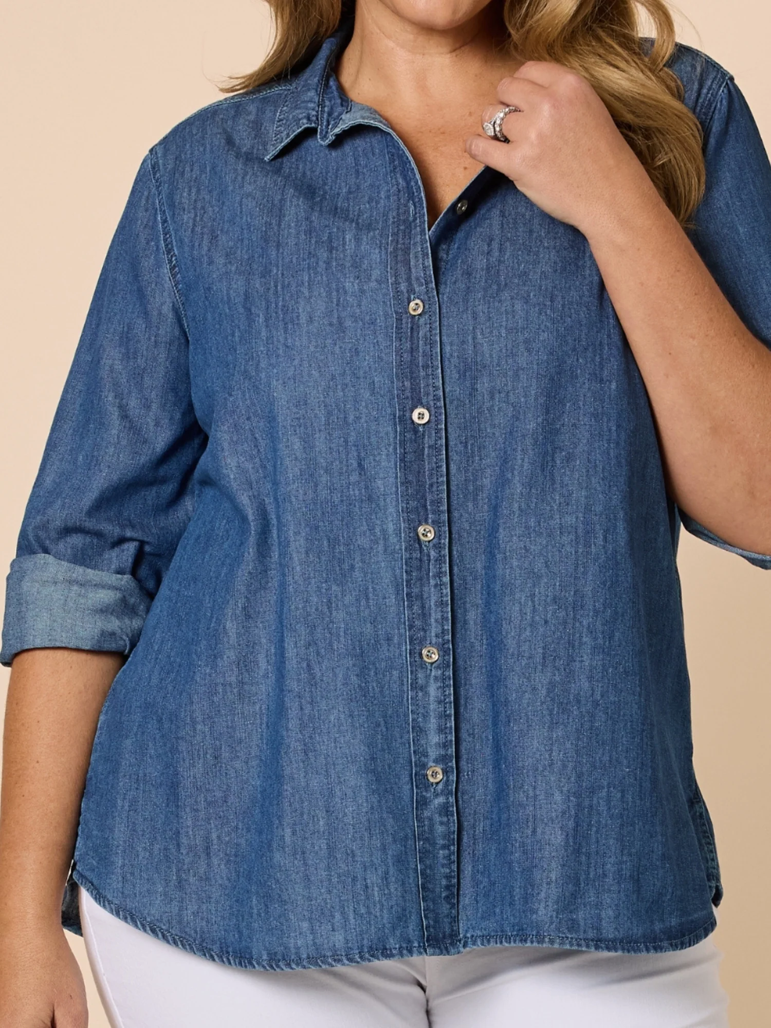 Sophie Soft Denim Shirt - Denim - Image 6