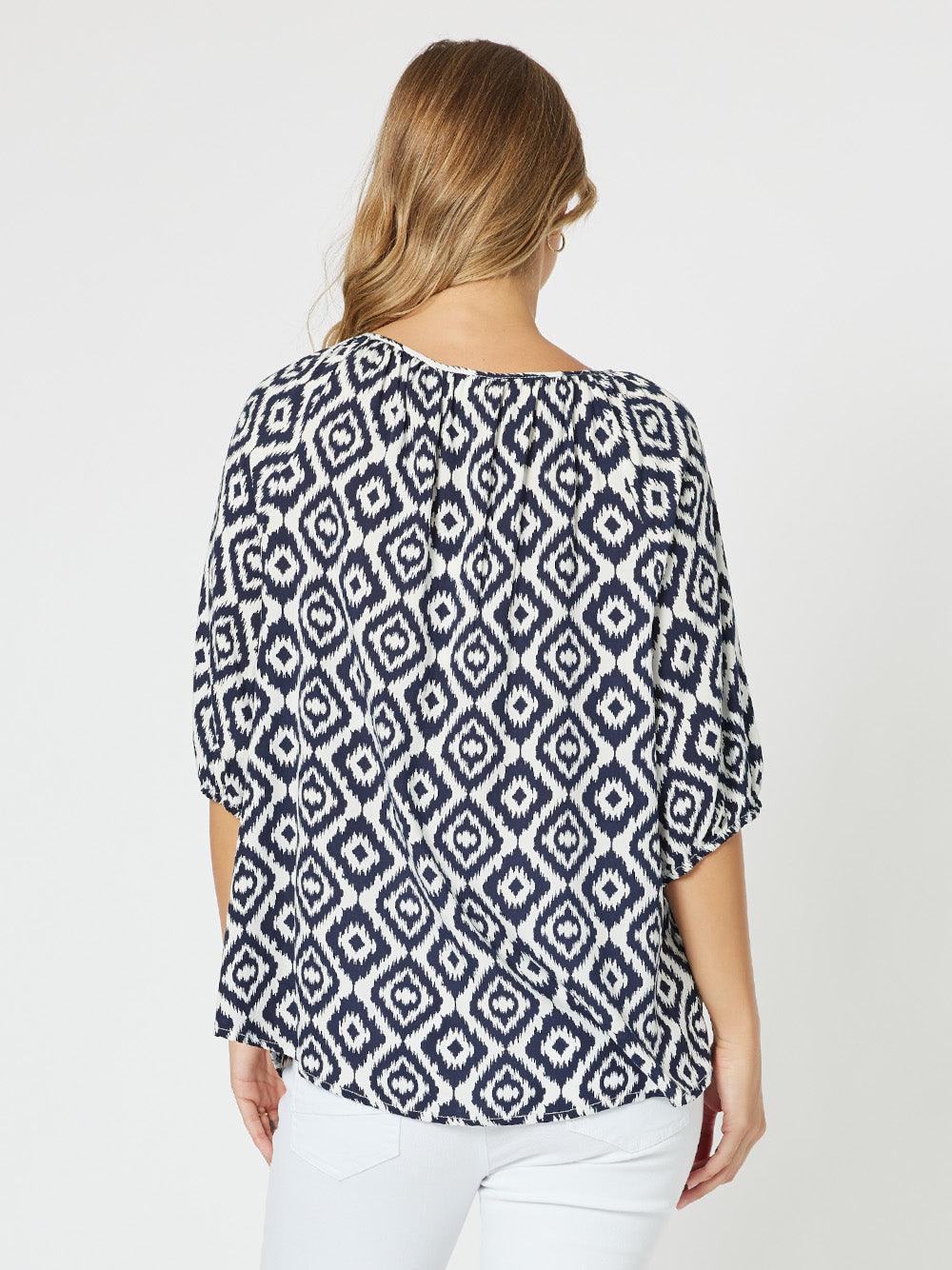 Diamond Tunic Top - Marine - Image 4