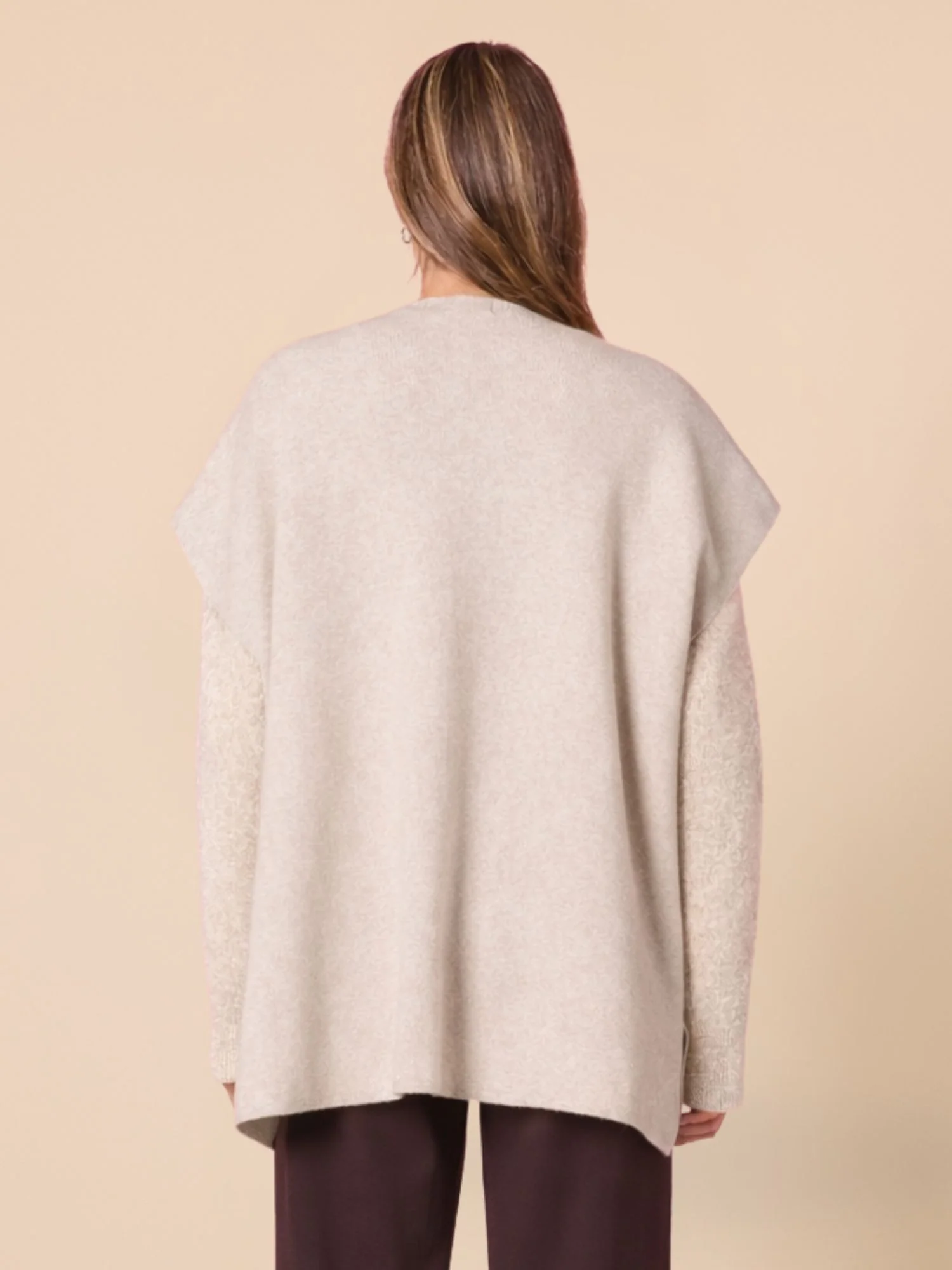 Elena Short Sleeve Zip Knit - Natural - Image 4