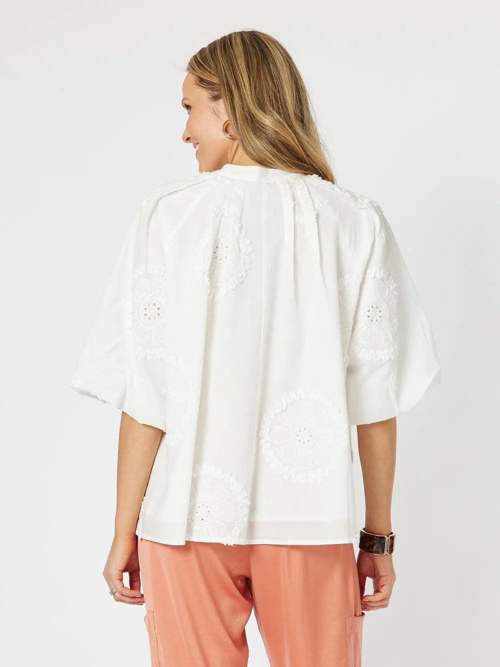 Emanuella Embroidered Jacket - White - Image 5