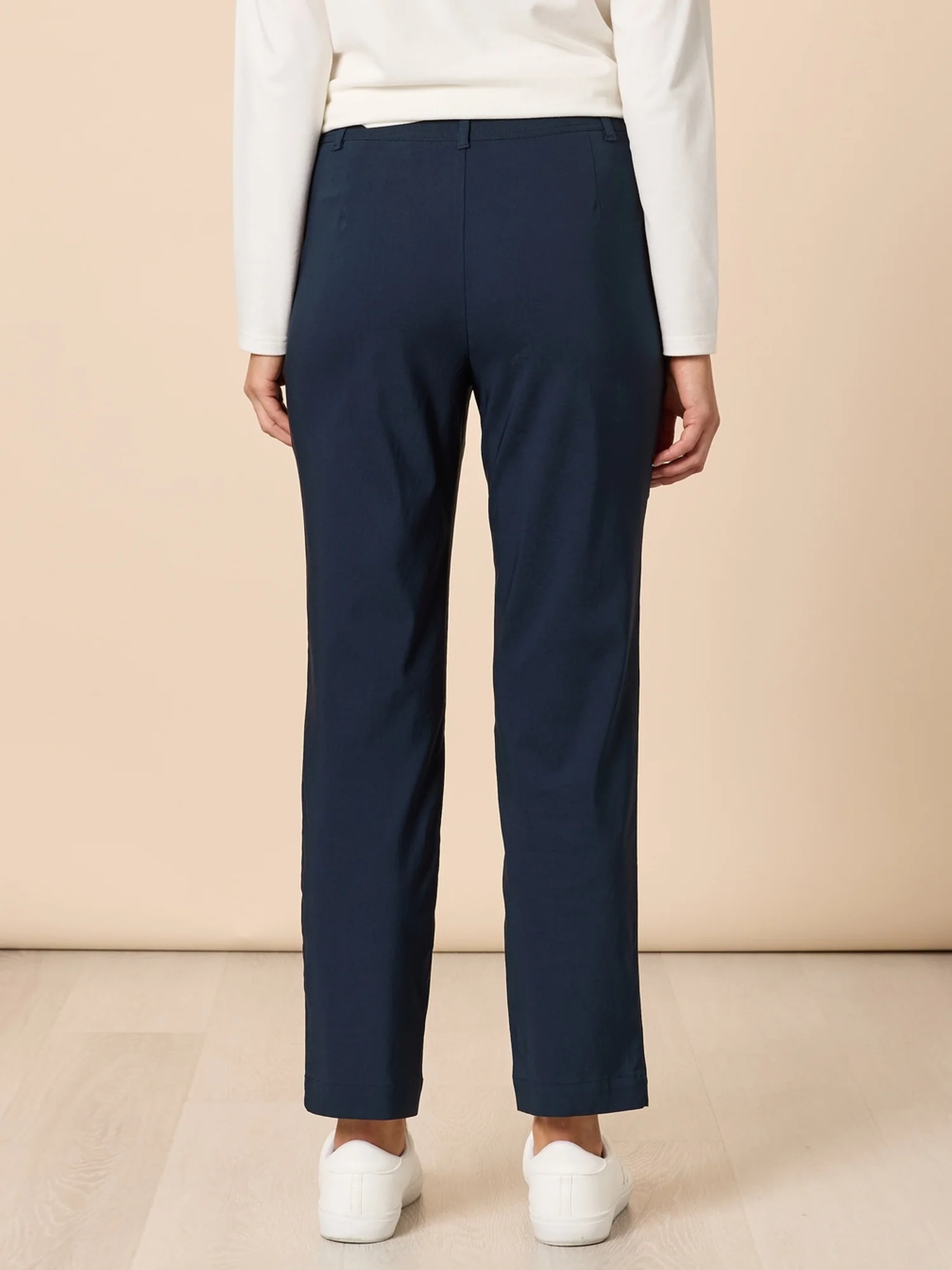 Evie Stretch Straight Leg Pant - Navy - Image 3