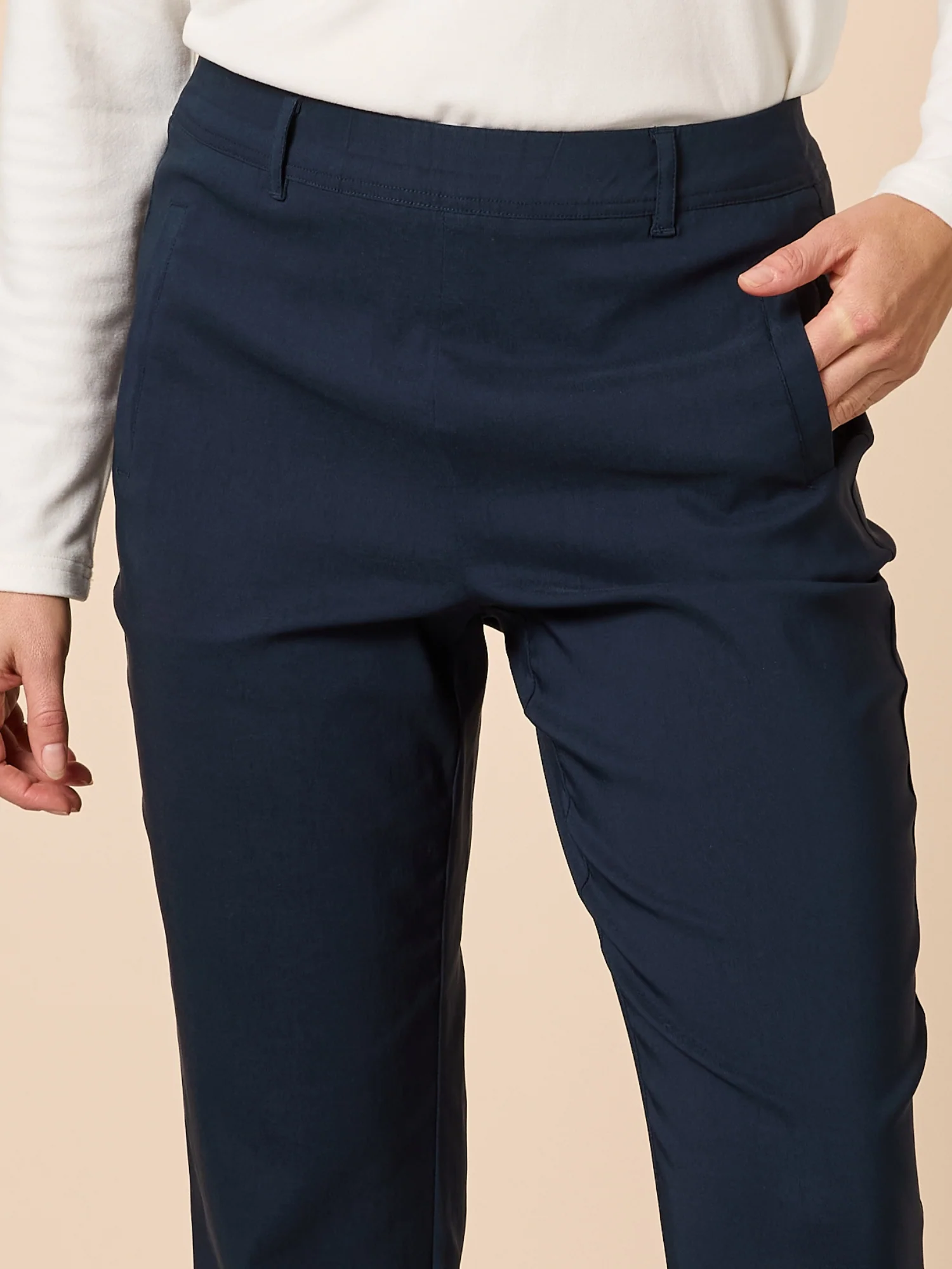 Evie Stretch Straight Leg Pant - Navy - Image 5