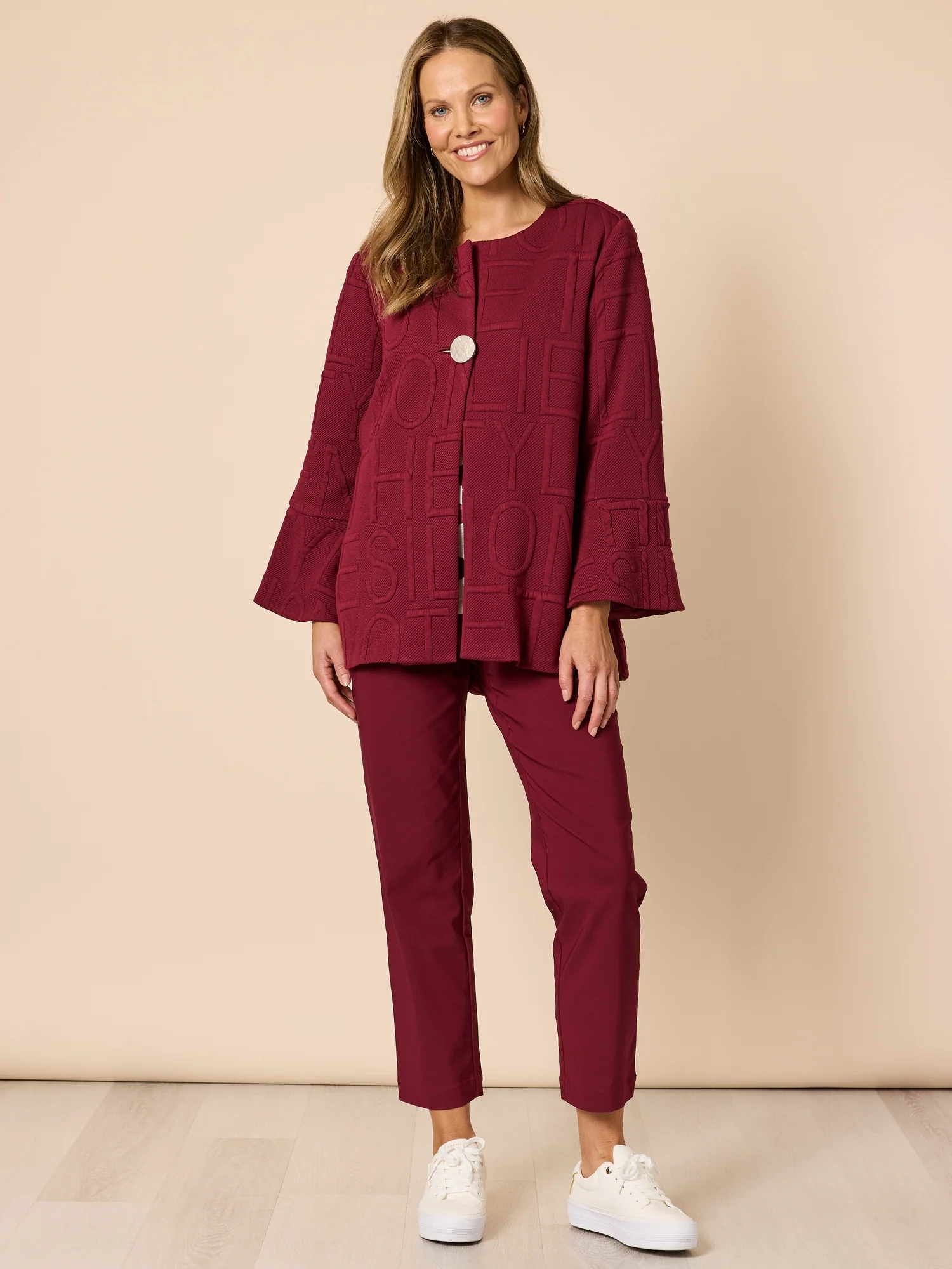 Evie Stretch Straight Leg Pant - Shiraz - Image 7
