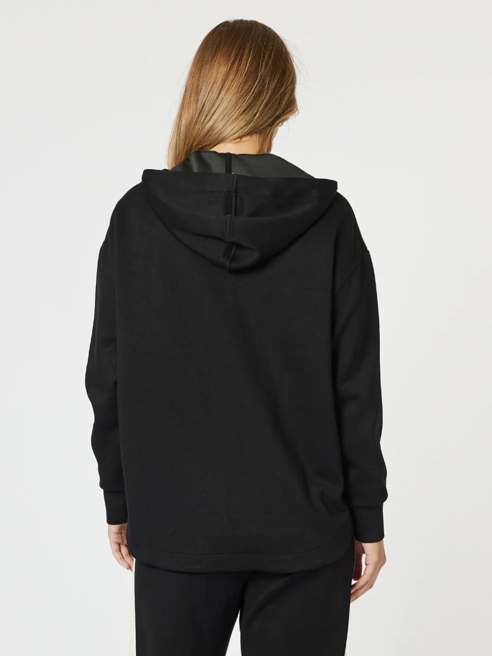 Evie Hooded Zip Sweatshirt - Black - Image 3