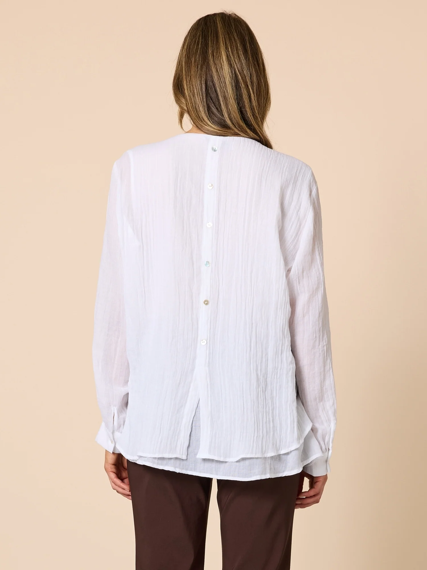 Fleur Floral Print Top - White/Gold - Image 4