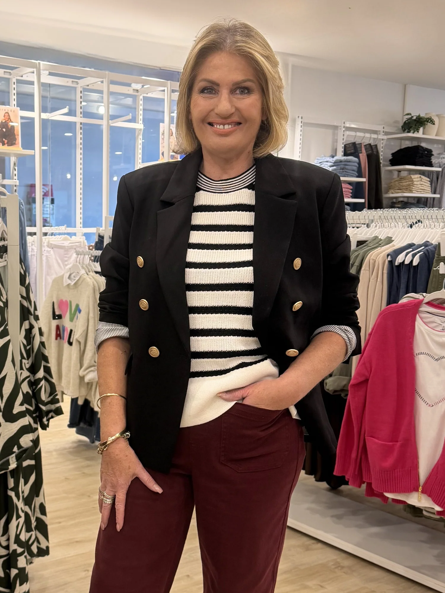 Lauren Double Breasted Blazer - Black