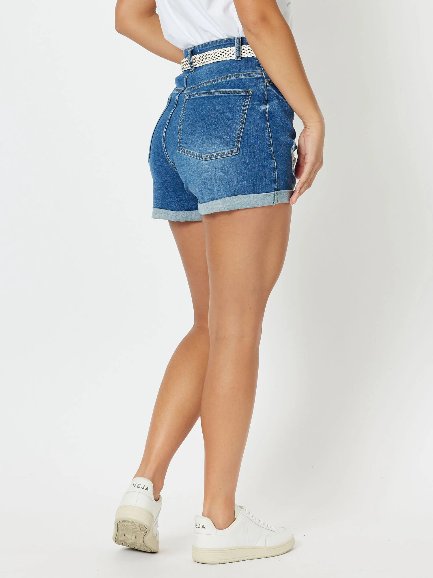 Ginger Stretch Denim Jean Short - Denim - Image 3