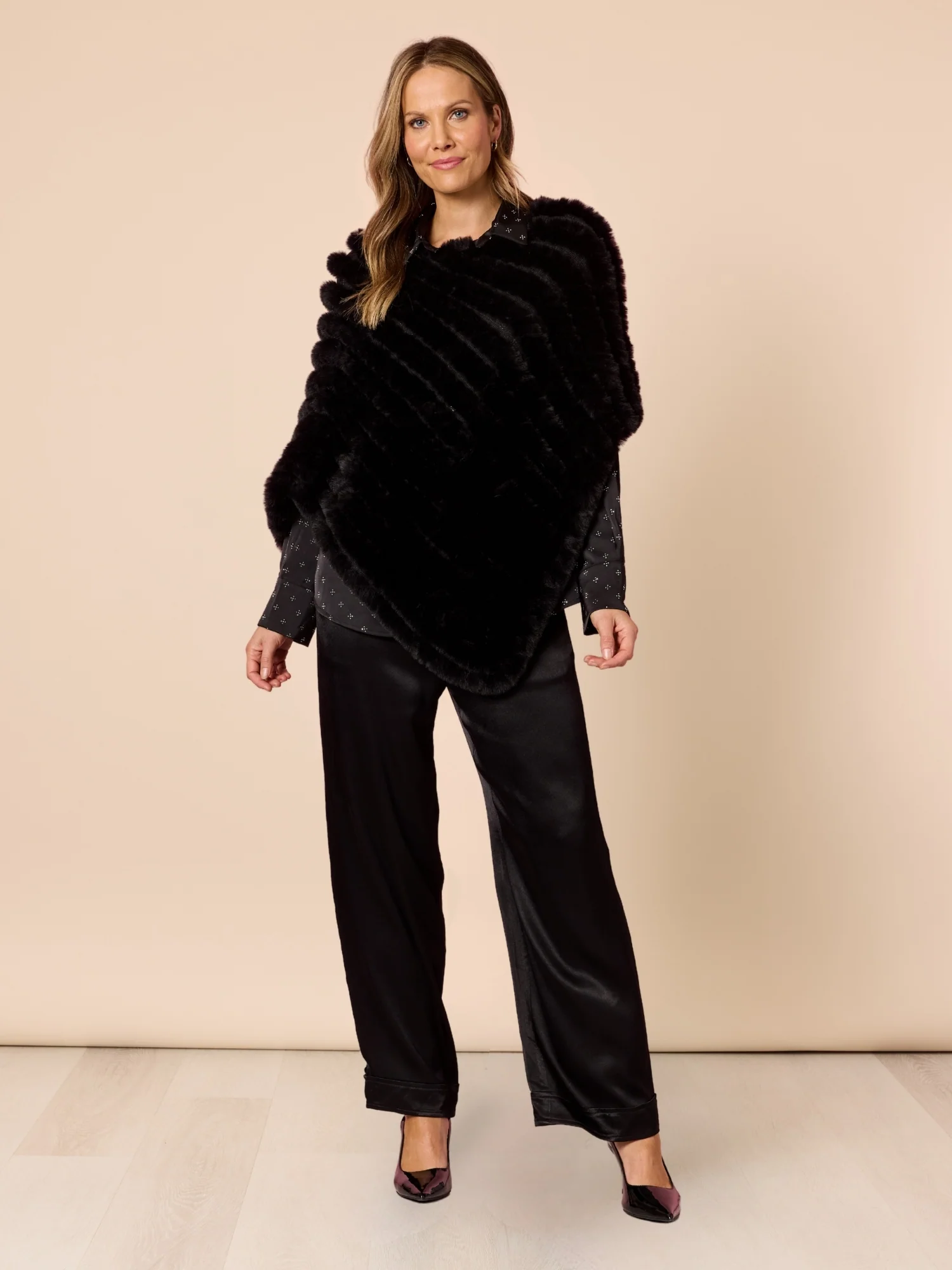 Glimmer Diamante Shirt - Black - Image 6