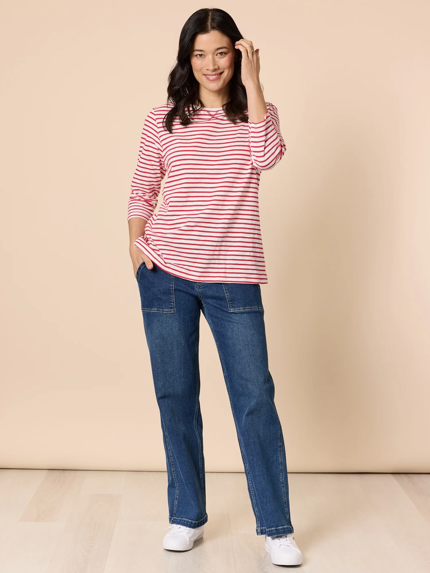 Hudson High Rise Wide Leg Jean - Blue Wash - Image 6