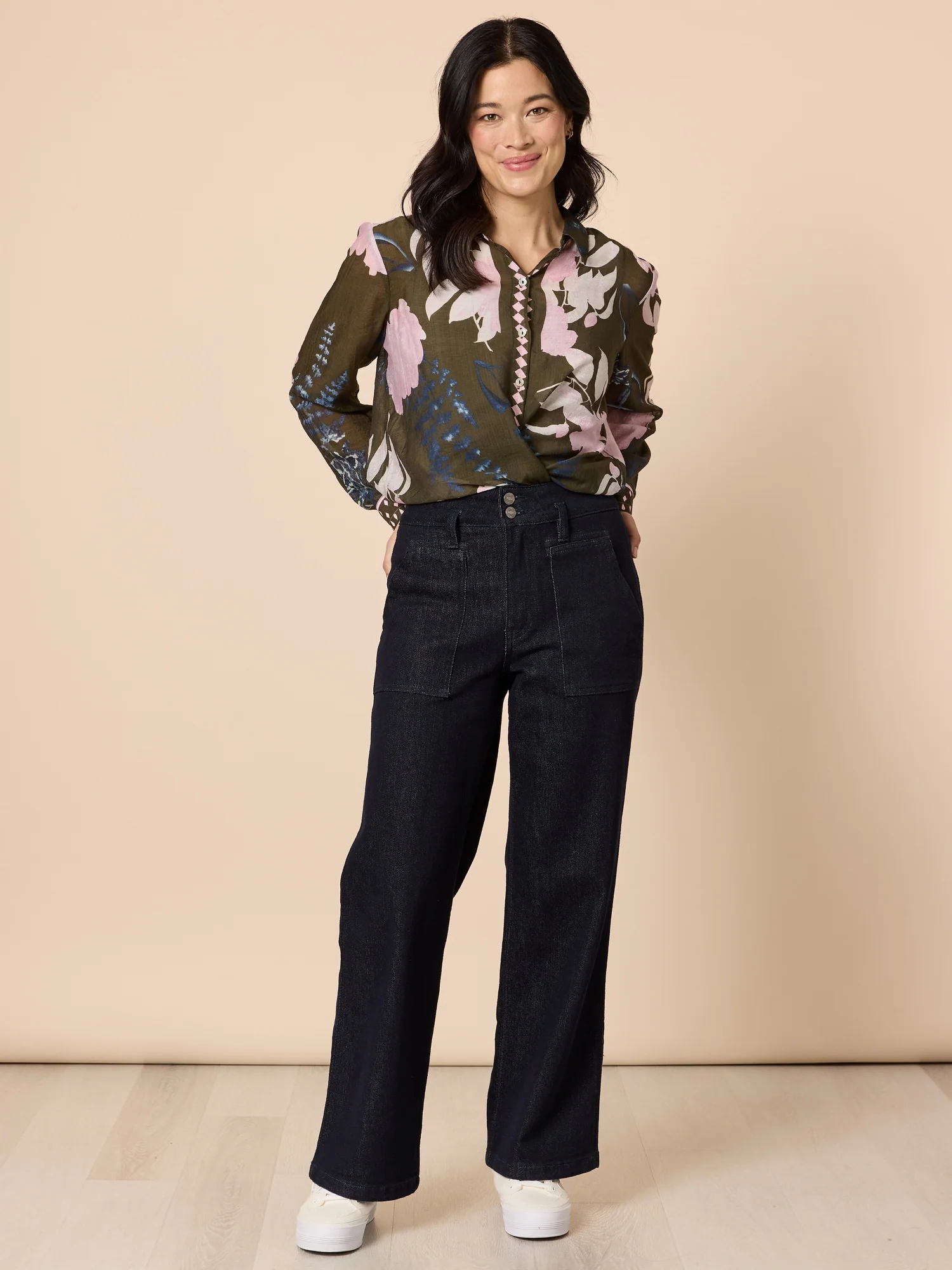 Hudson High Rise Wide Leg Jean - Dark Denim - Image 11