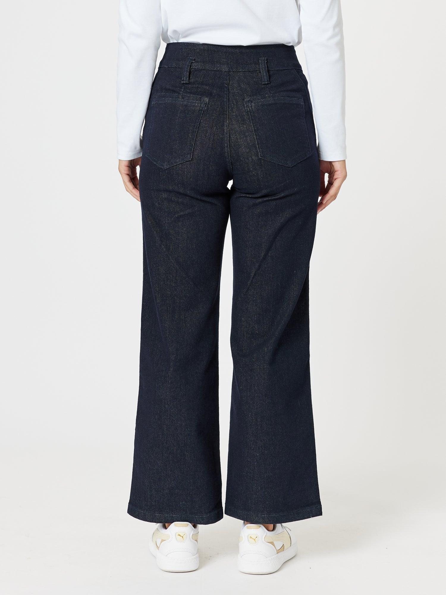 Hudson High Rise Wide Leg Jean - Dark Denim - Image 6
