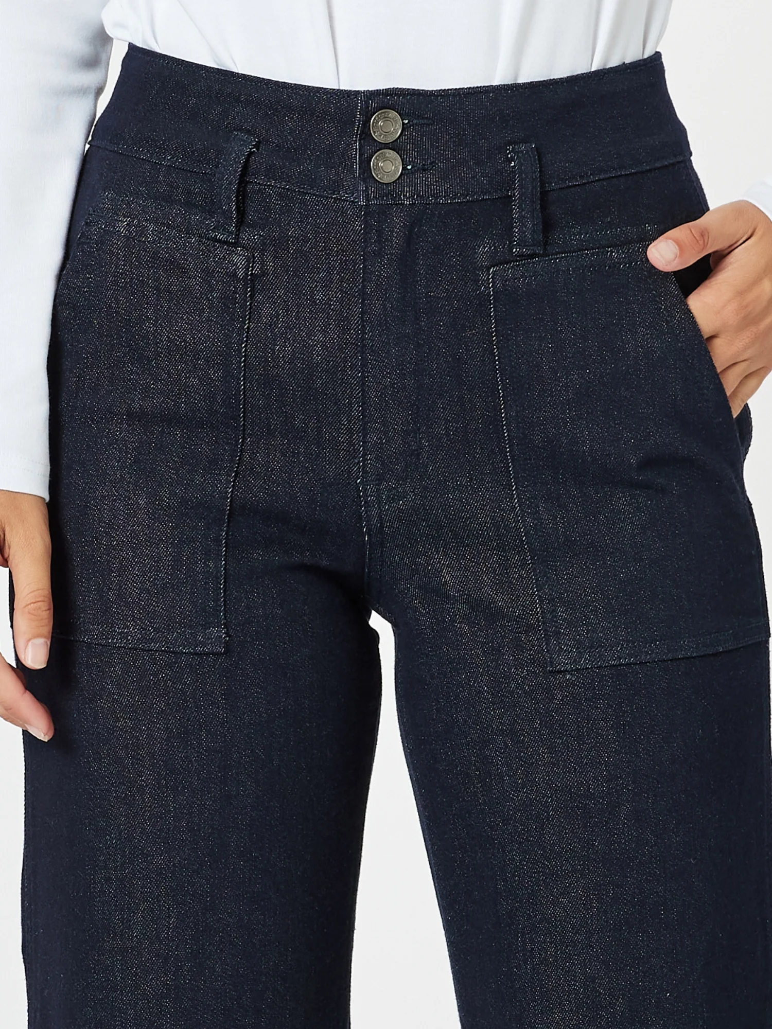 Hudson High Rise Wide Leg Jean - Dark Denim - Image 7