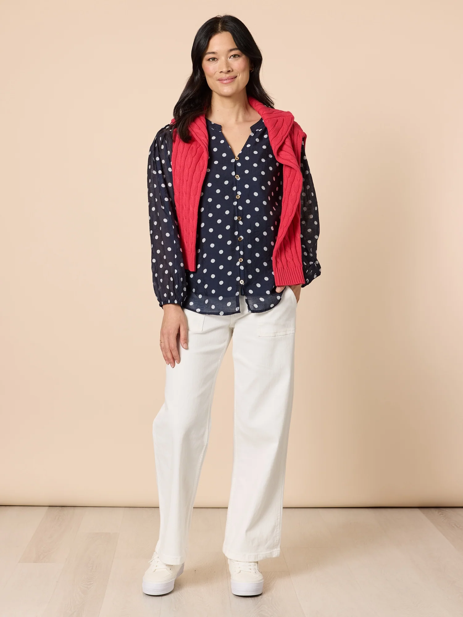 Hudson High Rise Wide Leg Jean - Ivory - Image 5