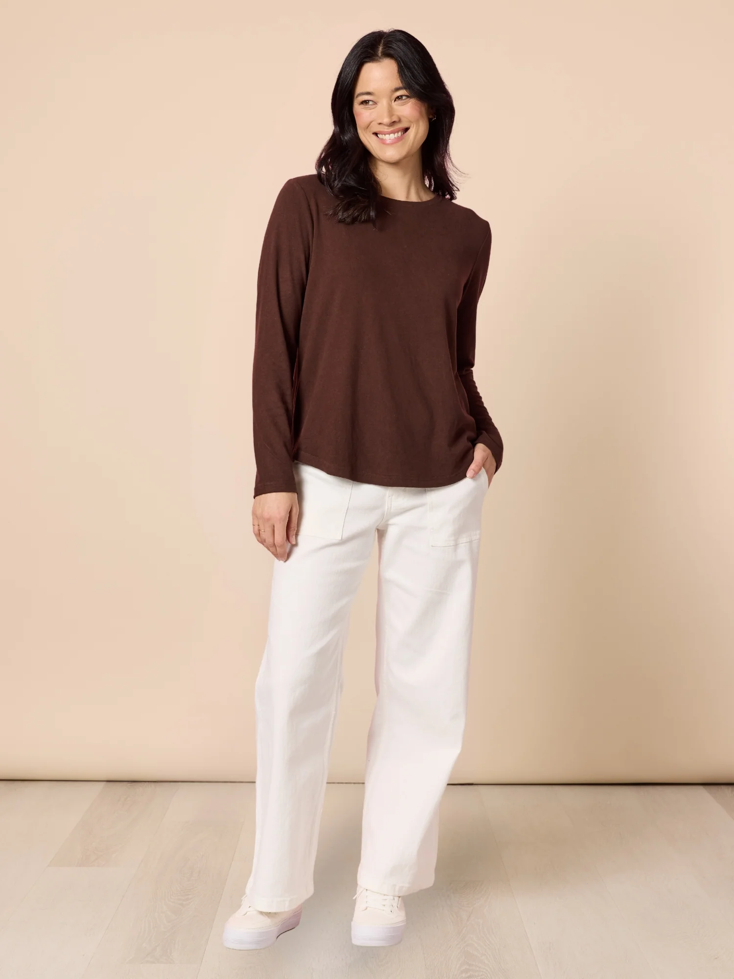 Hudson High Rise Wide Leg Jean - Ivory - Image 7