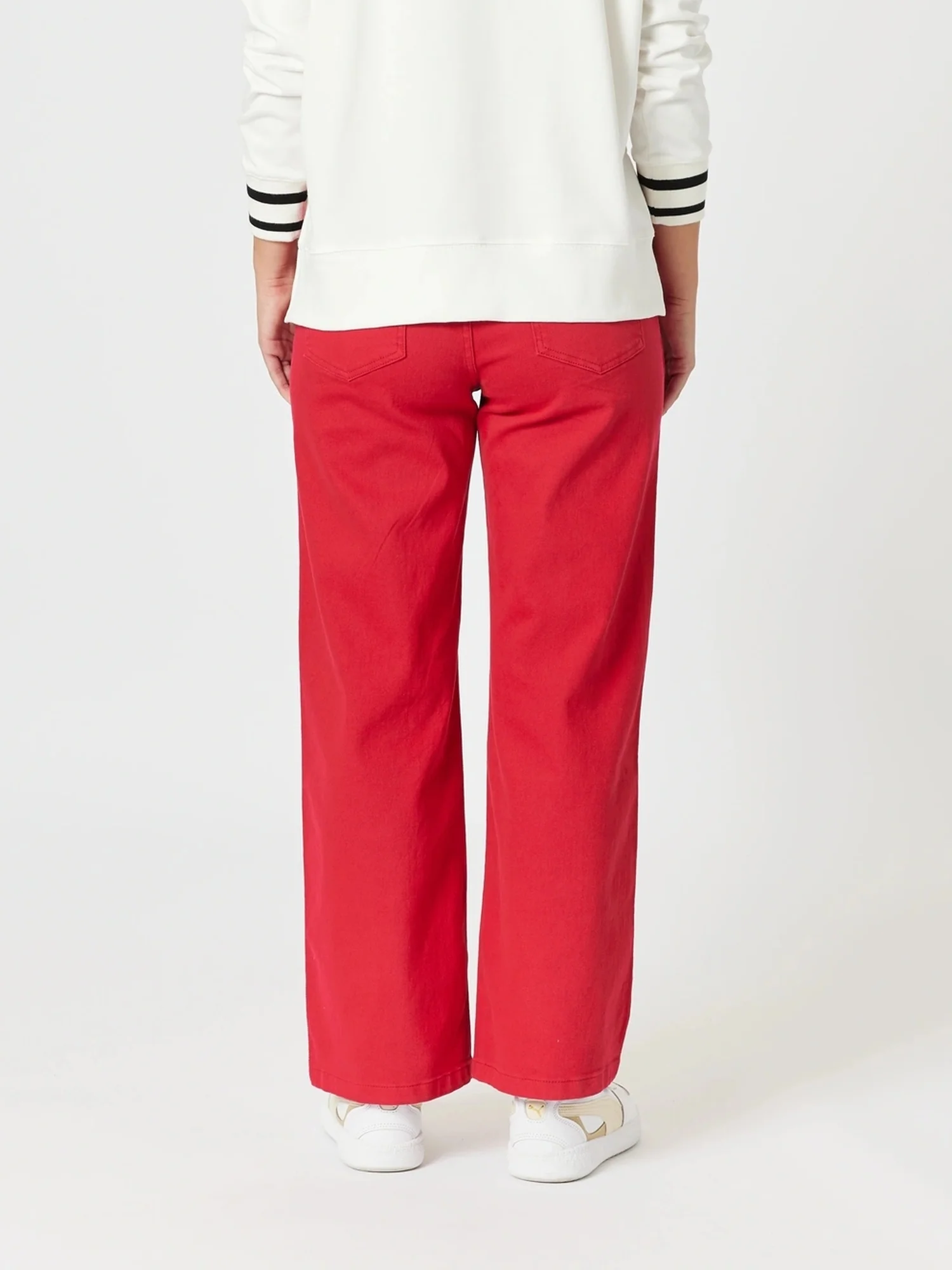 Hudson High Rise Wide Leg Jean - Red - Image 4