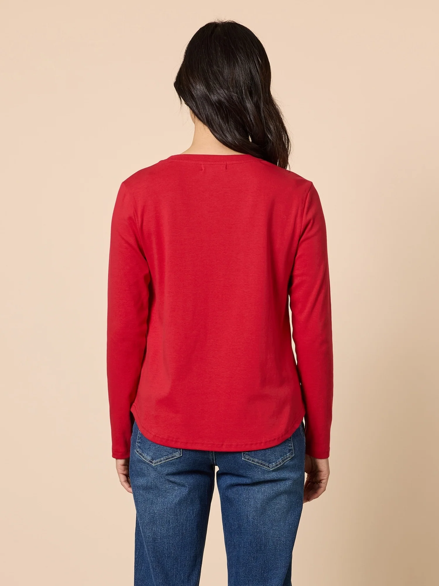 Heritage Long Sleeve Top - Red - Image 5