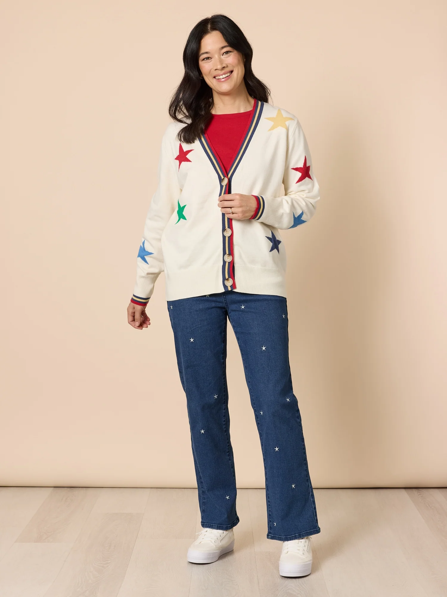 Heritage Long Sleeve Top - Red - Image 7