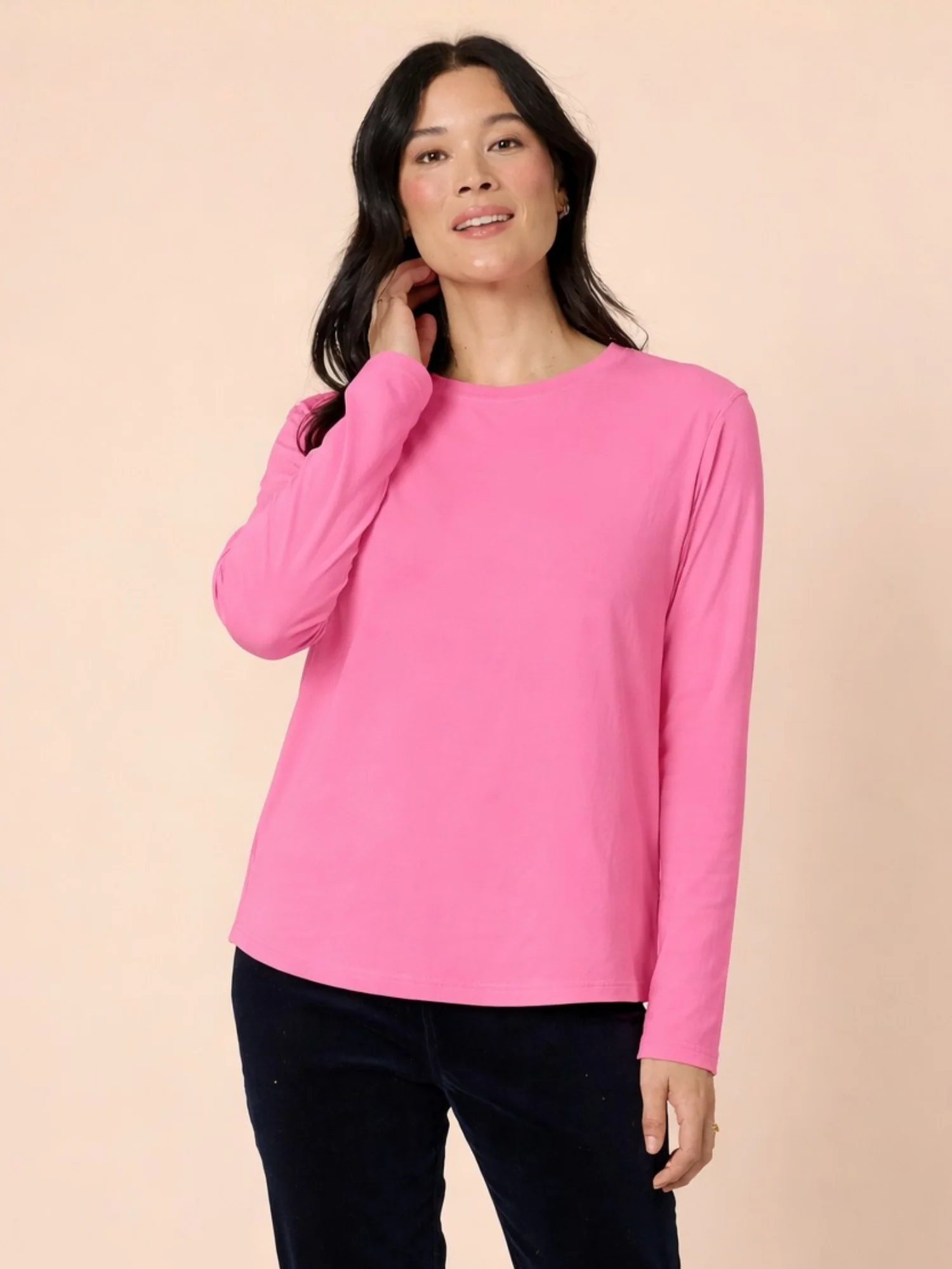 Heritage Long Sleeve Top - Hot Pink - Image 3