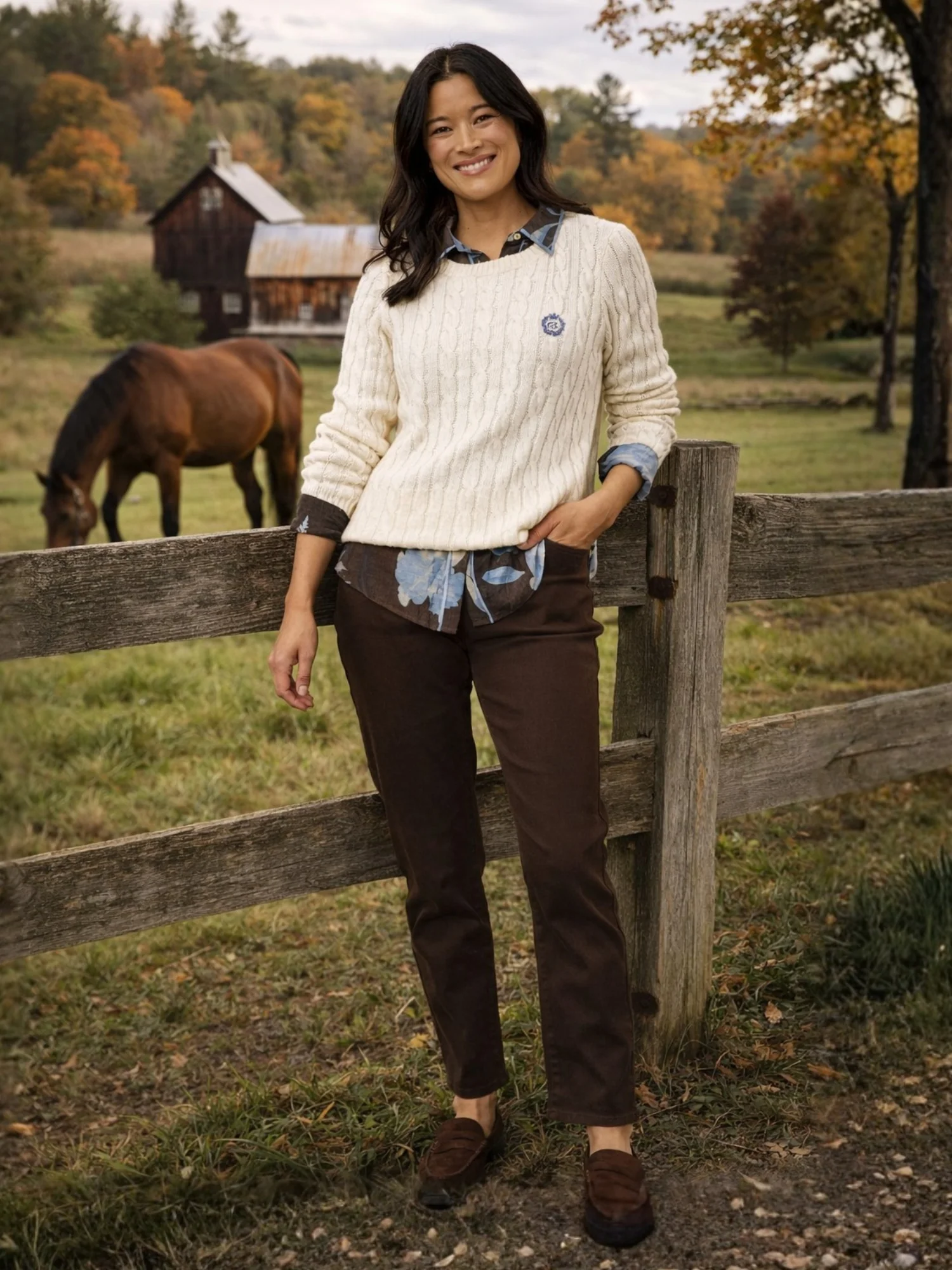 Miracle Slim Leg Denim Jean - Coffee - Image 2