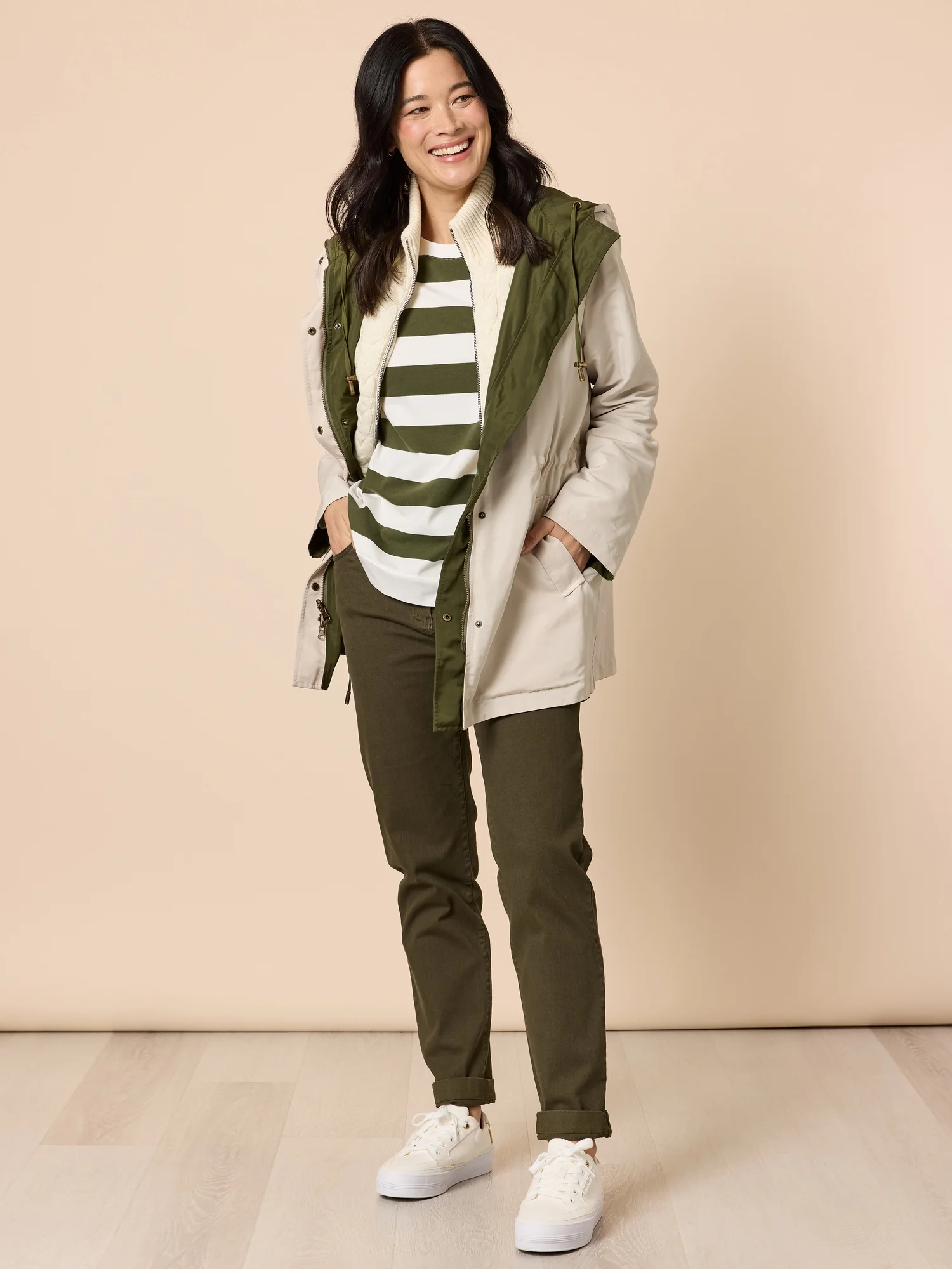 Miracle Slim Leg Denim Jean - Khaki - Image 8